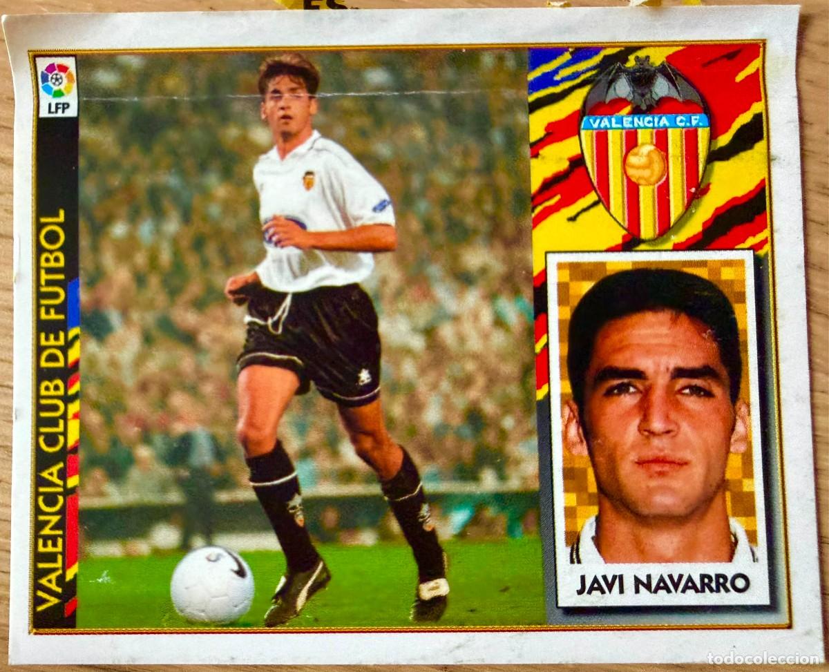 Cromos de f&uacute;tbol: JAVI NAVARRO VALENCIA 97 98 1997 1998 LIGA EDICIONES ESTE VENTANILLA STICKER