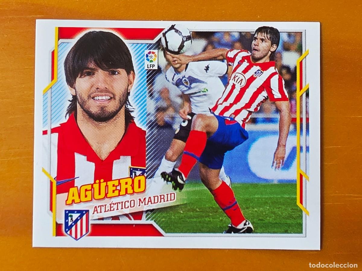 Cromos de f&uacute;tbol: 16 Sergio K&uuml;n Ag&uuml;ero, Atl&eacute;tico de Madrid, Panini Ediciones Liga Este 2010 2011 10 11