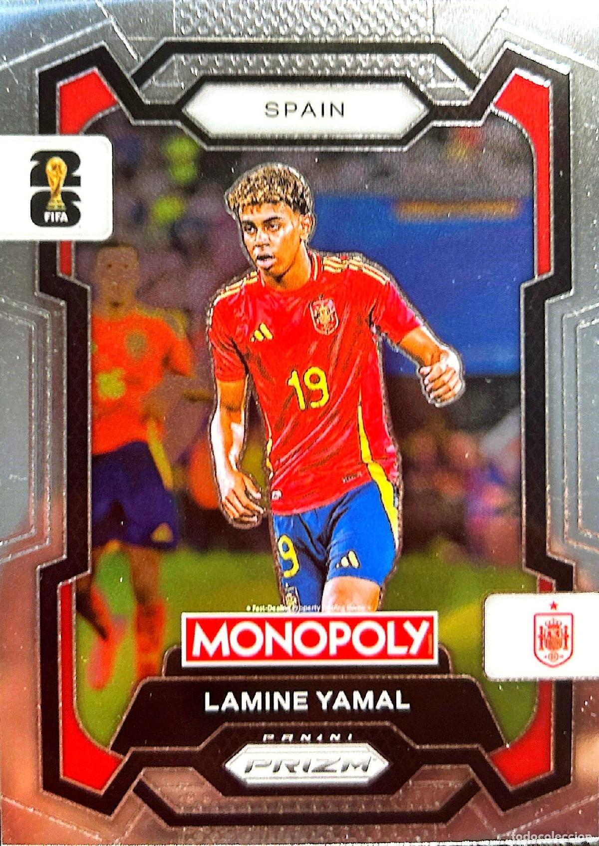 Cromos de f&uacute;tbol: Cromo Lamine Yamal Espa&ntilde;a Panini Prizm Monopoly FIFA World Cup USA-M&eacute;xico-Canad&aacute; 2025-2026