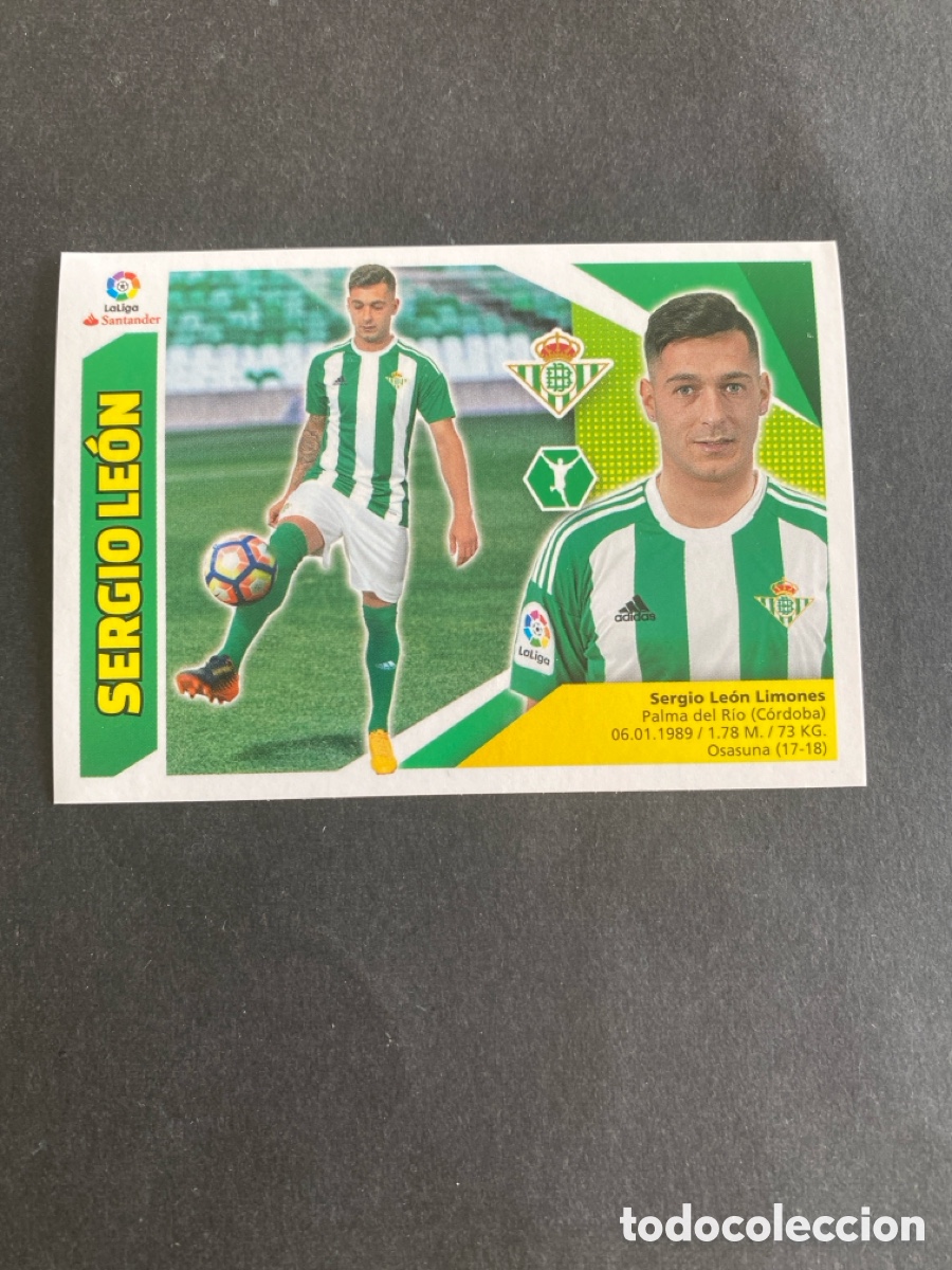 Cromos de f&uacute;tbol: Cromo liga 17/18 Real Betis N* 16