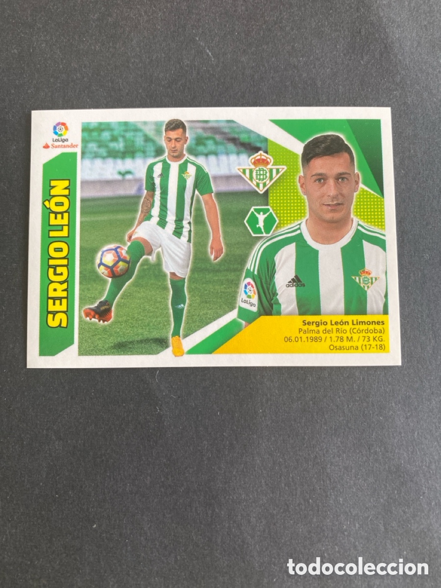 Cromos de f&uacute;tbol: Cromo liga 17/18 Real Betis N* 16