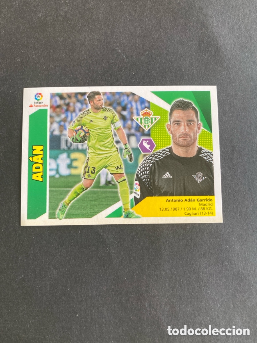 Cromos de f&uacute;tbol: Cromo liga 17/18 Real Betis N* 1