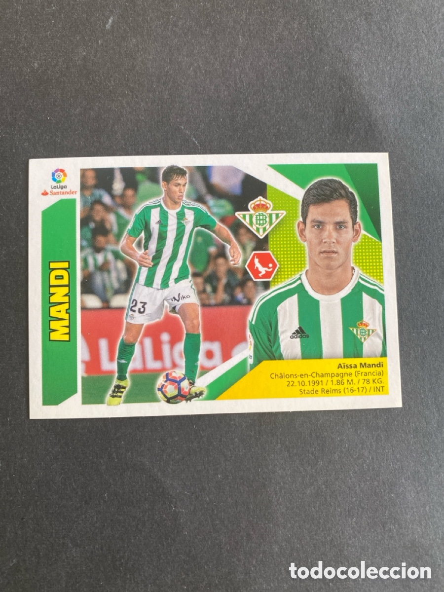 Cromos de f&uacute;tbol: Cromo liga 17/18 Real Betis N* 6A