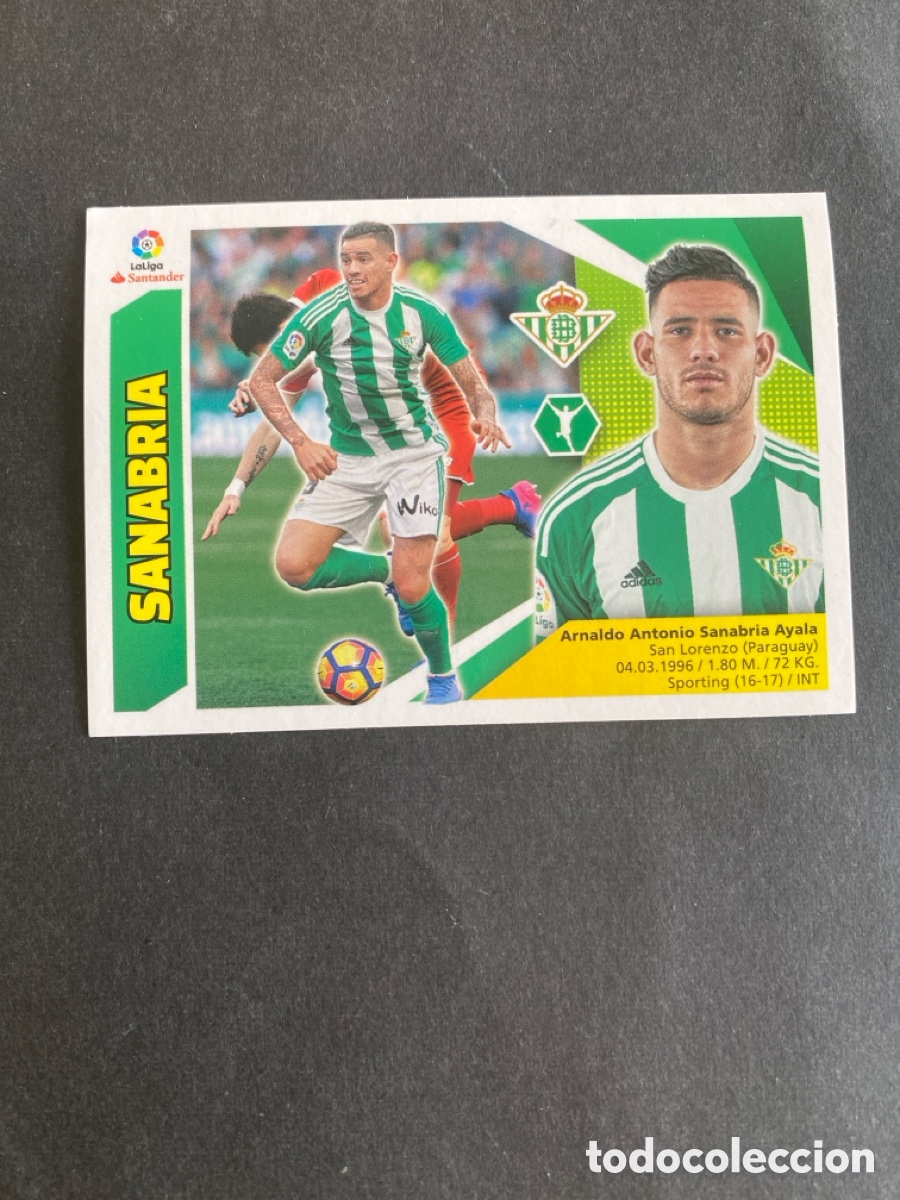 Cromos de f&uacute;tbol: Cromo liga 17/18 Real Betis N* 13 B