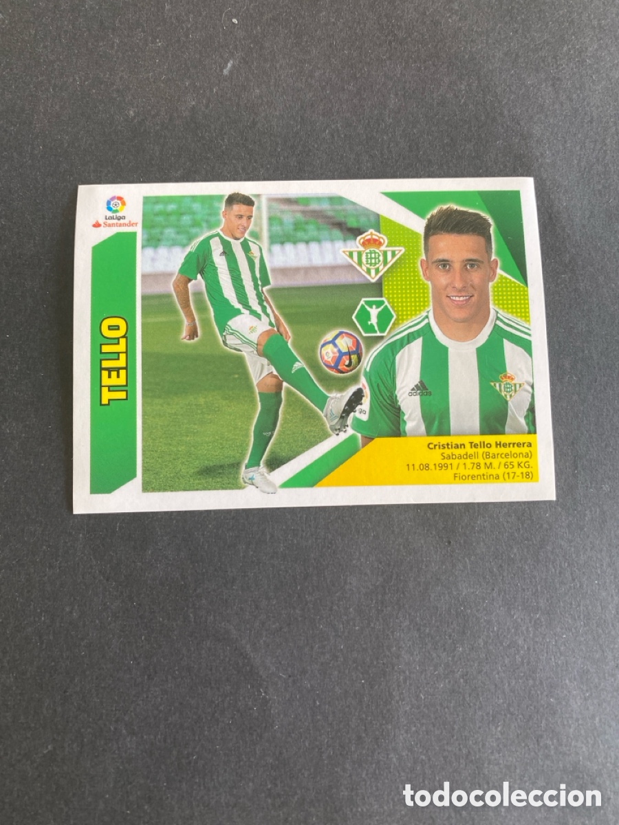Cromos de f&uacute;tbol: Cromo liga 17/18 Real Betis N* 14