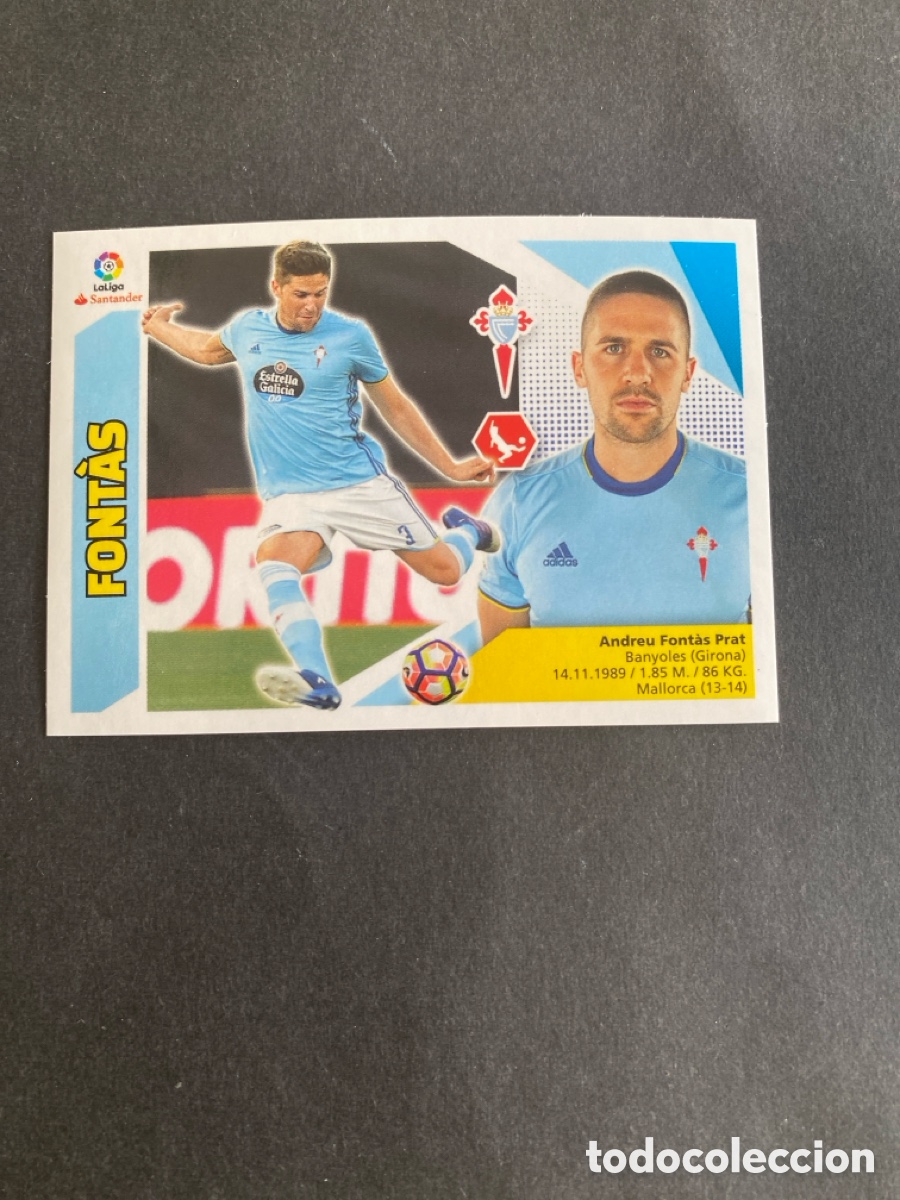 Cromos de f&uacute;tbol: Cromo liga 17/18 RC Celta N* 6B