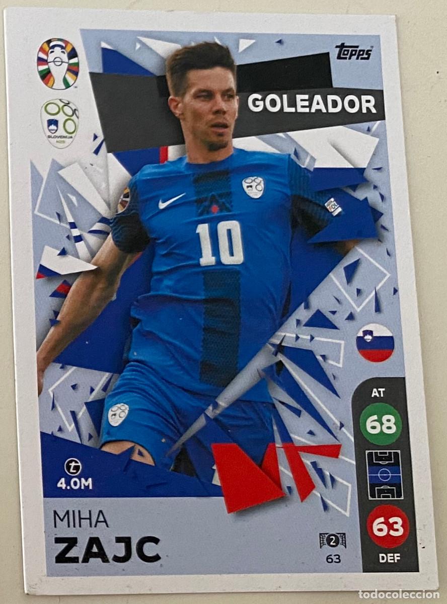 Cromos de f&uacute;tbol: Cromo de f&uacute;tbol. UEFA Eurocopa 2024. Miha Zajc. Colecci&oacute;n Topps Match Attax de Lidl. Buen estado.