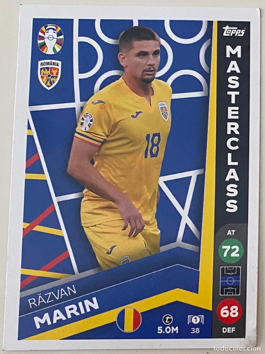 Cromos de f&uacute;tbol: Cromo de f&uacute;tbol. UEFA Eurocopa 2024. Razvan Marin. Colecci&oacute;n Topps Match Attax de Lidl. Buen estado.