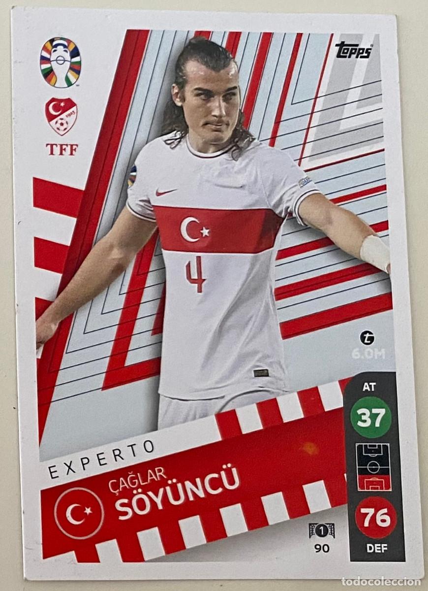 Cromos de Futebol: Cromo de f&uacute;tbol UEFA Eurocopa 2024. &Ccedil;aglar S&ouml;y&uuml;nc&uuml;. Colecci&oacute;n Topps Match Attax de Lidl. Buen estado