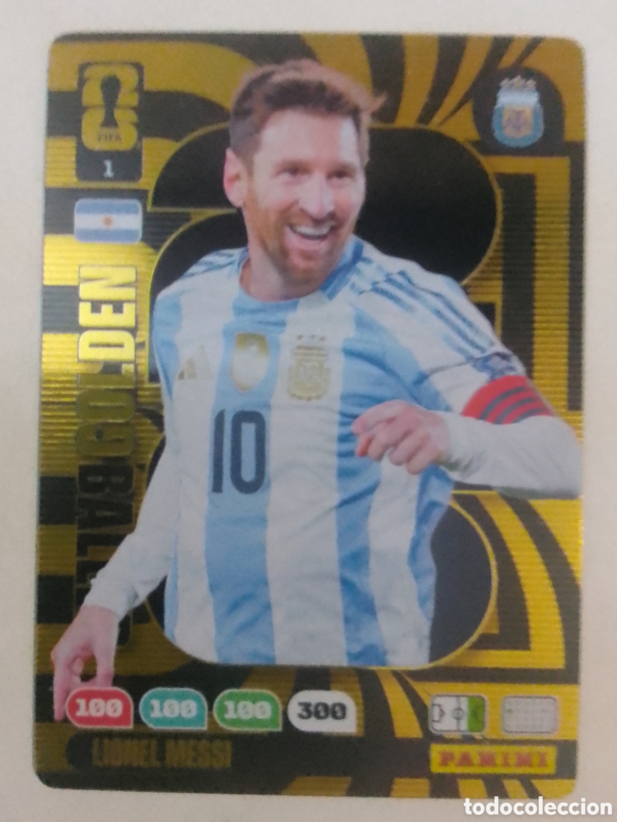 Cromos de f&uacute;tbol: Adrenalyn XL FIFA WORLD CUP 2026 Messi &bull; Argentina. GOLDEN BALLER.