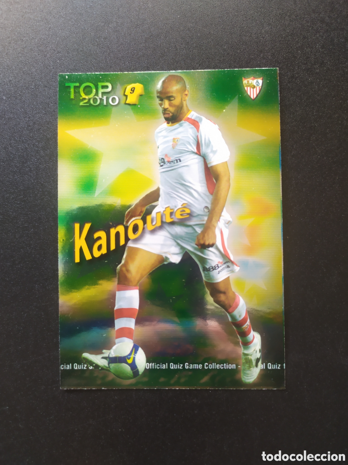 Cromos de f&uacute;tbol: Mundicromo fichas Liga 2009 2010 09 10 Kanout&eacute; top brillo verde n&deg; 622 Sevilla