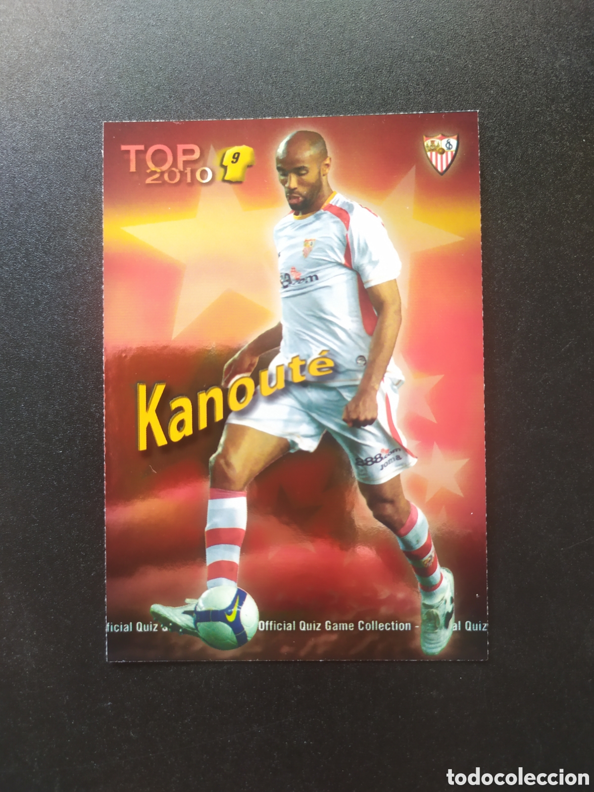 Cromos de f&uacute;tbol: Mundicromo fichas Liga 2009 2010 09 10 Kanout&eacute; top brillo rojo n&deg; 622 Sevilla