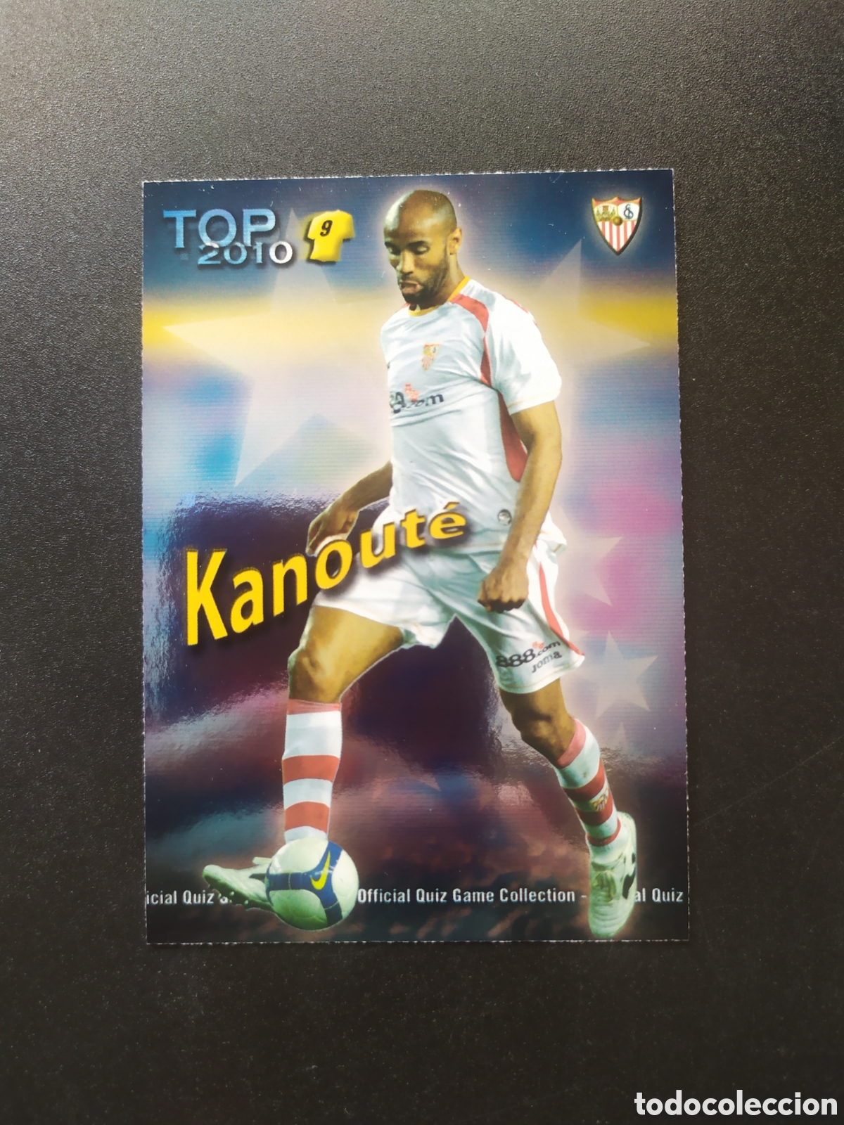 Cromos de f&uacute;tbol: Mundicromo fichas Liga 2009 2010 09 10 Kanout&eacute; top brillo azul n&deg; 622 Sevilla