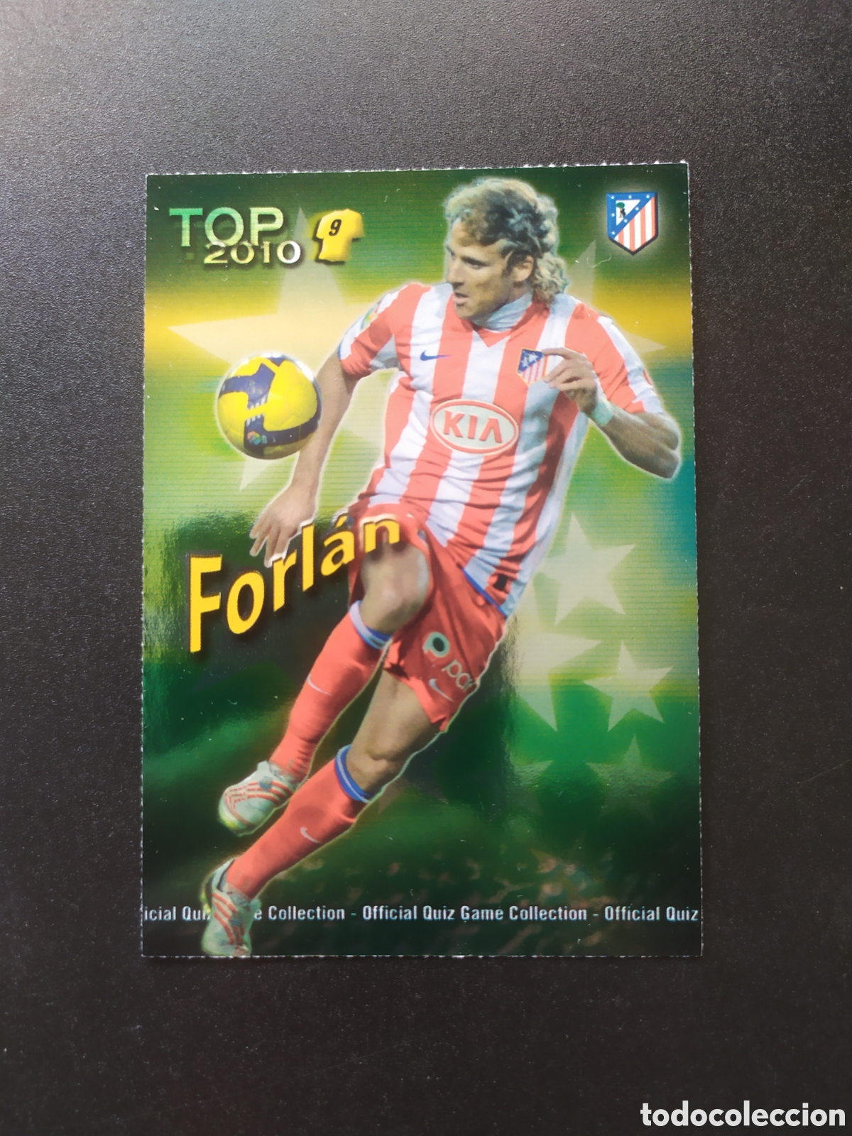 Cromos de f&uacute;tbol: Mundicromo fichas liga 2009 2010 09 10 Forl&aacute;n top brillo verde n&deg; 625 Atl&eacute;tico Madrid