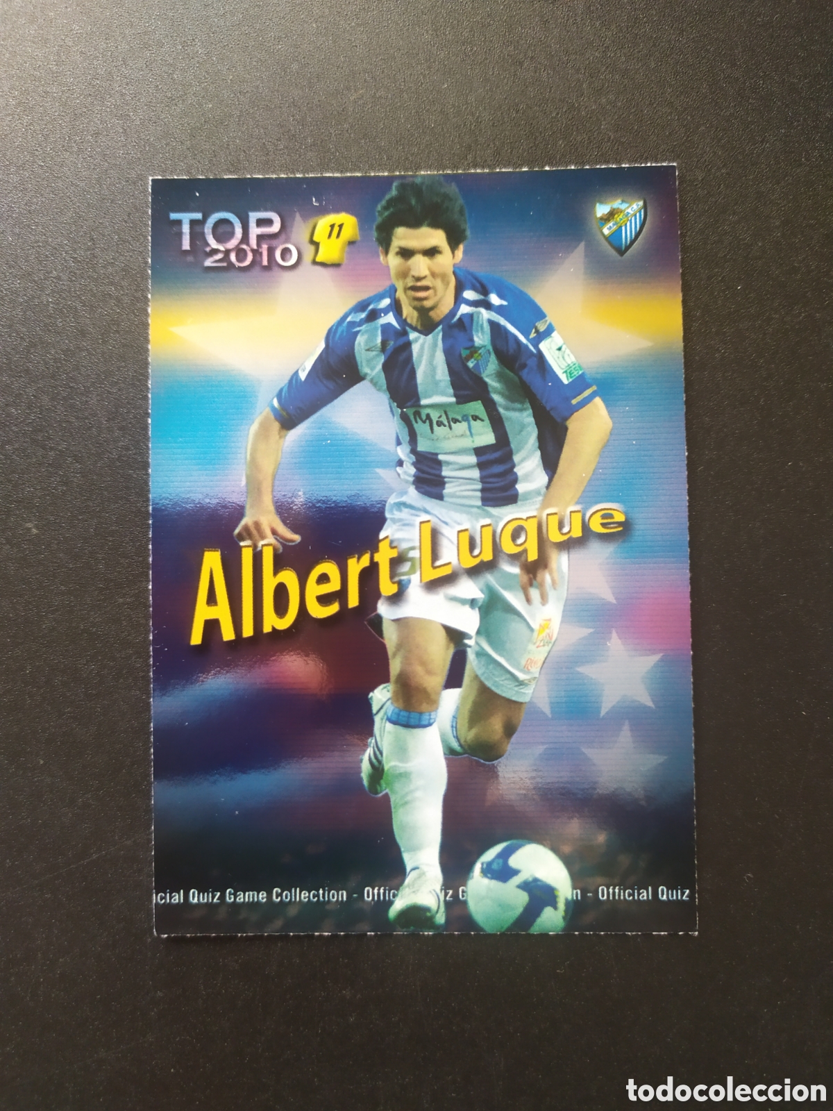 Cromos de f&uacute;tbol: Mundicromo fichas Liga 2009 2010 09 10 Luque top brillo azul n&deg; 635 M&aacute;laga