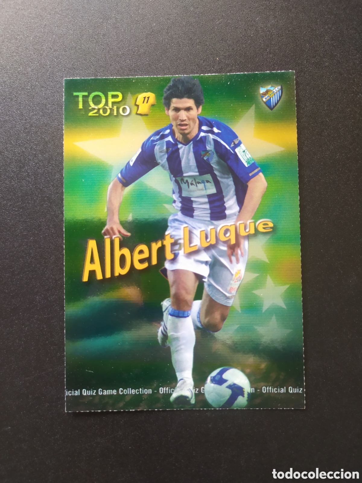 Cromos de f&uacute;tbol: Mundicromo fichas Liga 2009 2010 09 10 Albert Luque top brillo verde n&deg; 635 M&aacute;laga