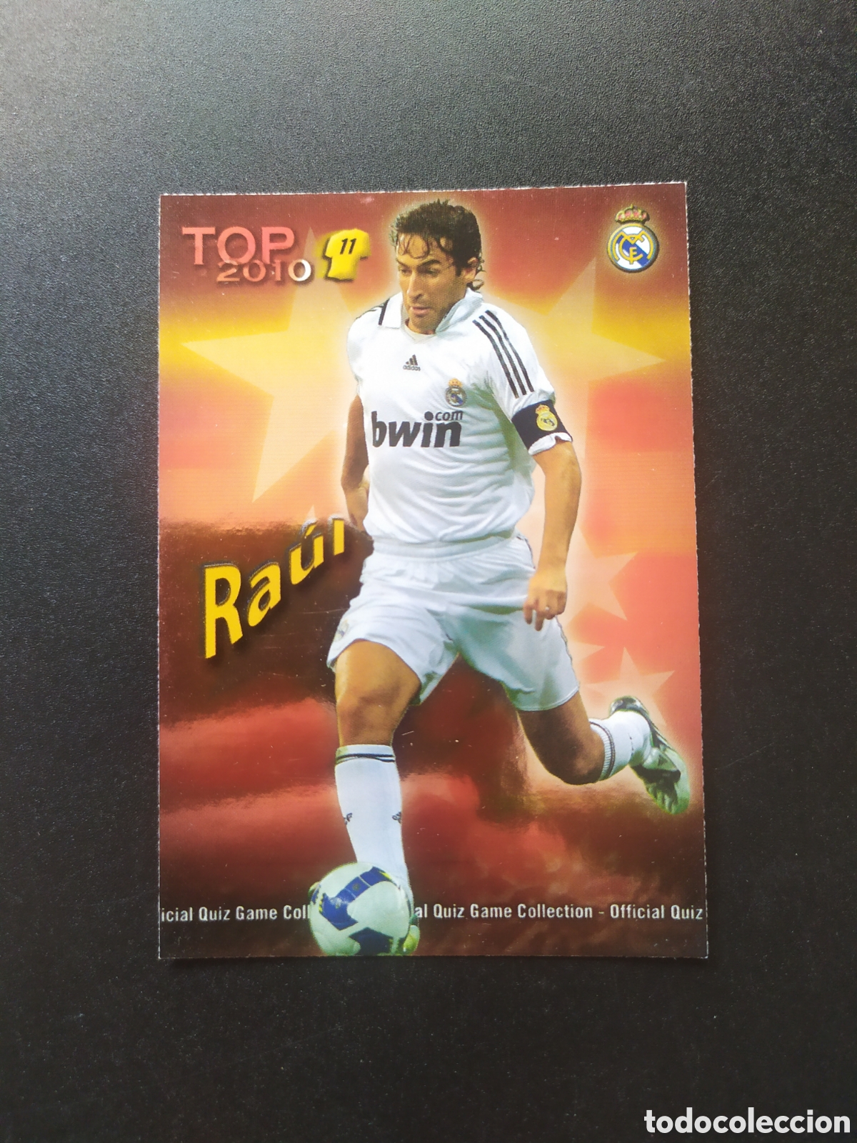 Fu&szlig;ball-Sticker: Mundicromo fichas Liga 2009 2010 09 10 Ra&uacute;l top brillo rojo n&deg; 632 Real Madrid