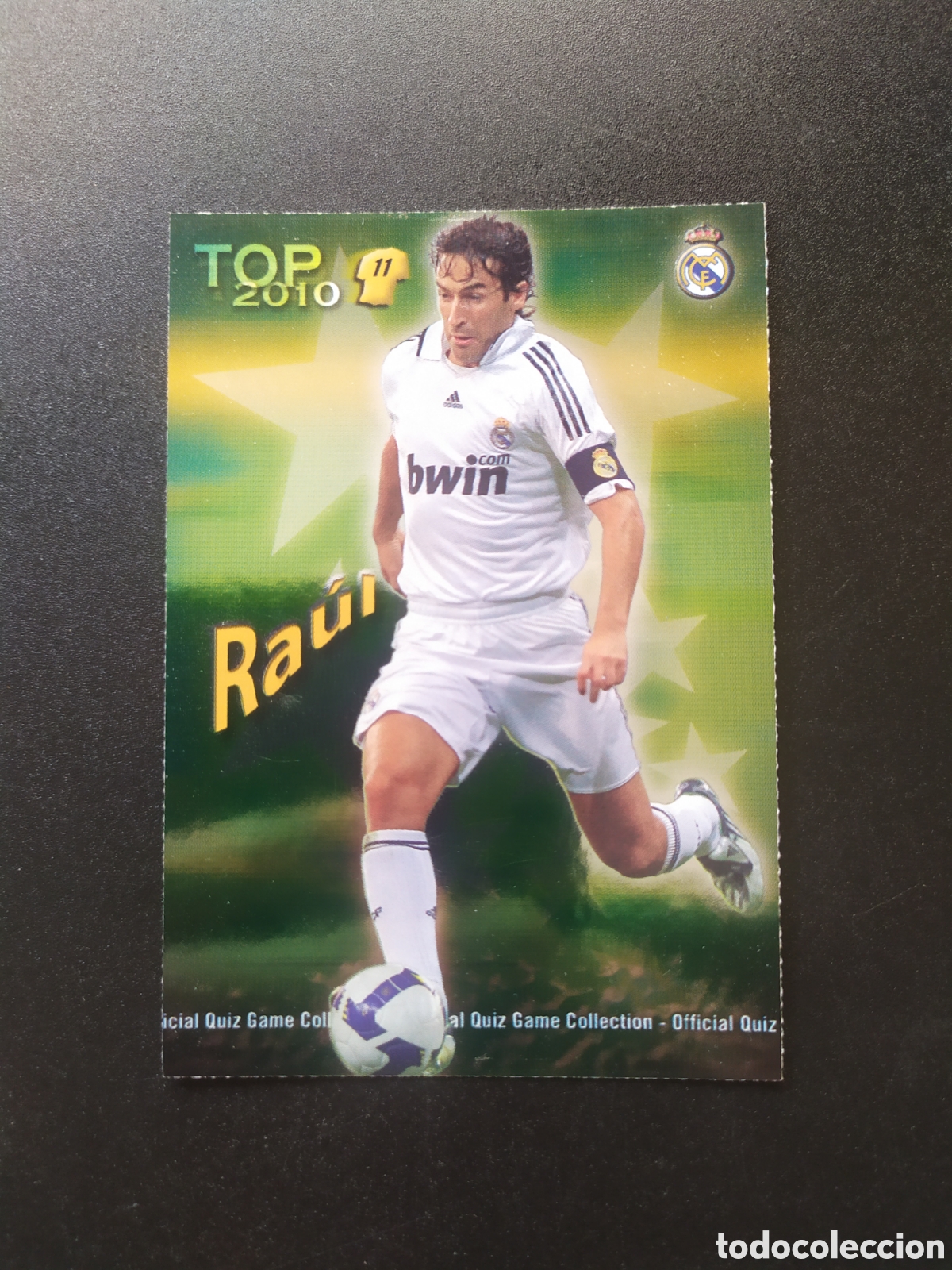 Fu&szlig;ball-Sticker: Mundicromo fichas Liga 2009 2010 09 10 Ra&uacute;l top brillo verde n&deg; 632 Real Madrid