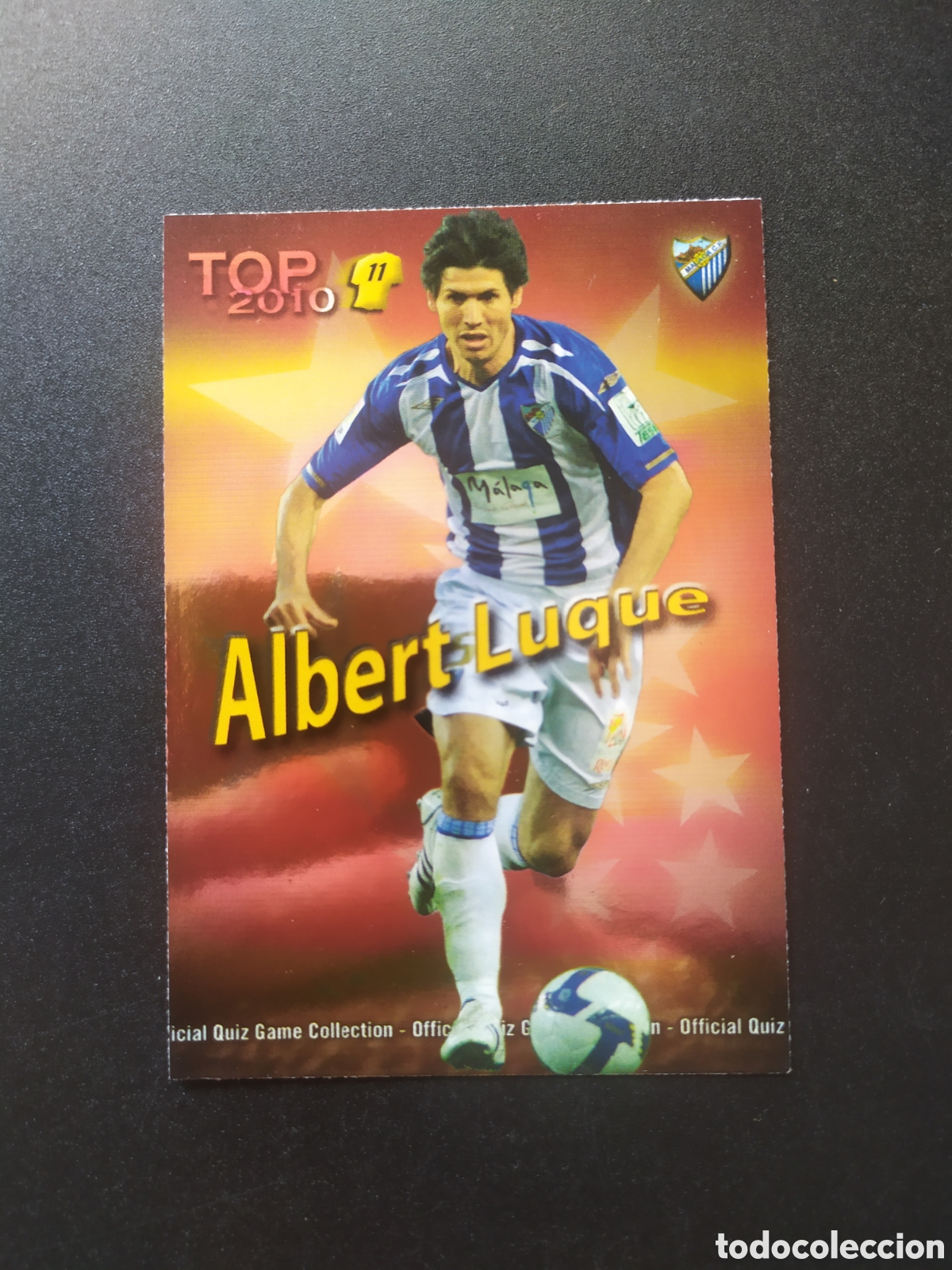Cromos de f&uacute;tbol: Mundicromo fichas Liga 2009 2010 09 10 Albert Luque top brillo rojo n&deg; 635 Malaga