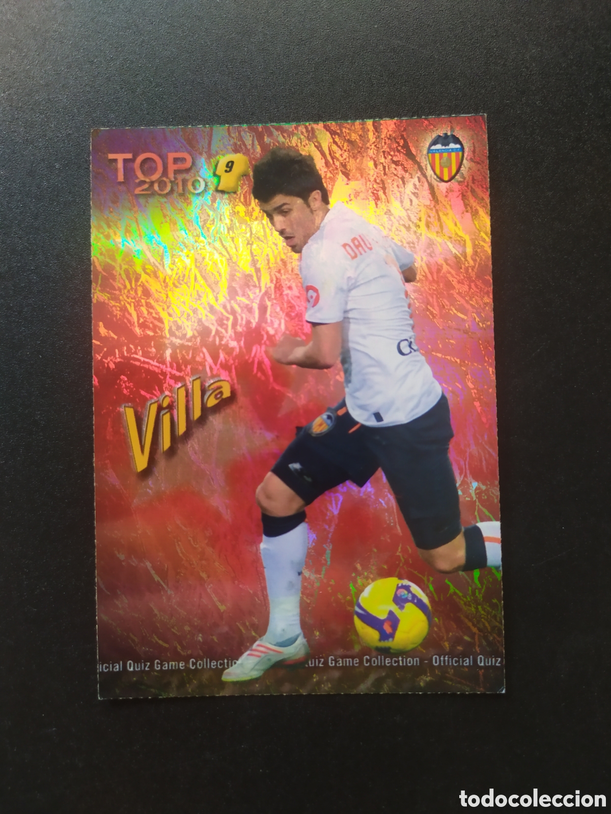 Cromos de f&uacute;tbol: Mundicromo fichas Liga 2009 2010 09 10 Villa top brillo jaspeado n&deg; 626 Valencia