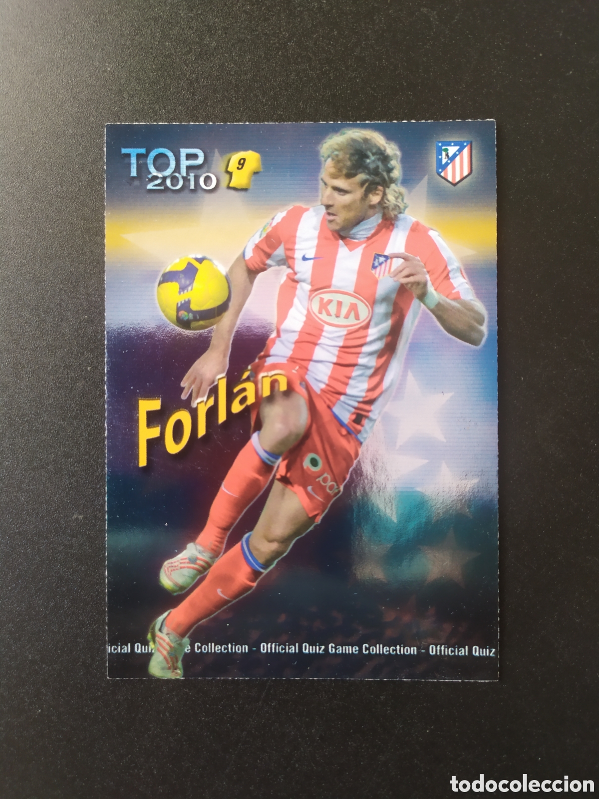 Cromos de f&uacute;tbol: Mundicromo fichas liga 2009 2010 09 10 Forl&aacute;n top brillo azul n&deg; 625 Atl&eacute;tico Madrid