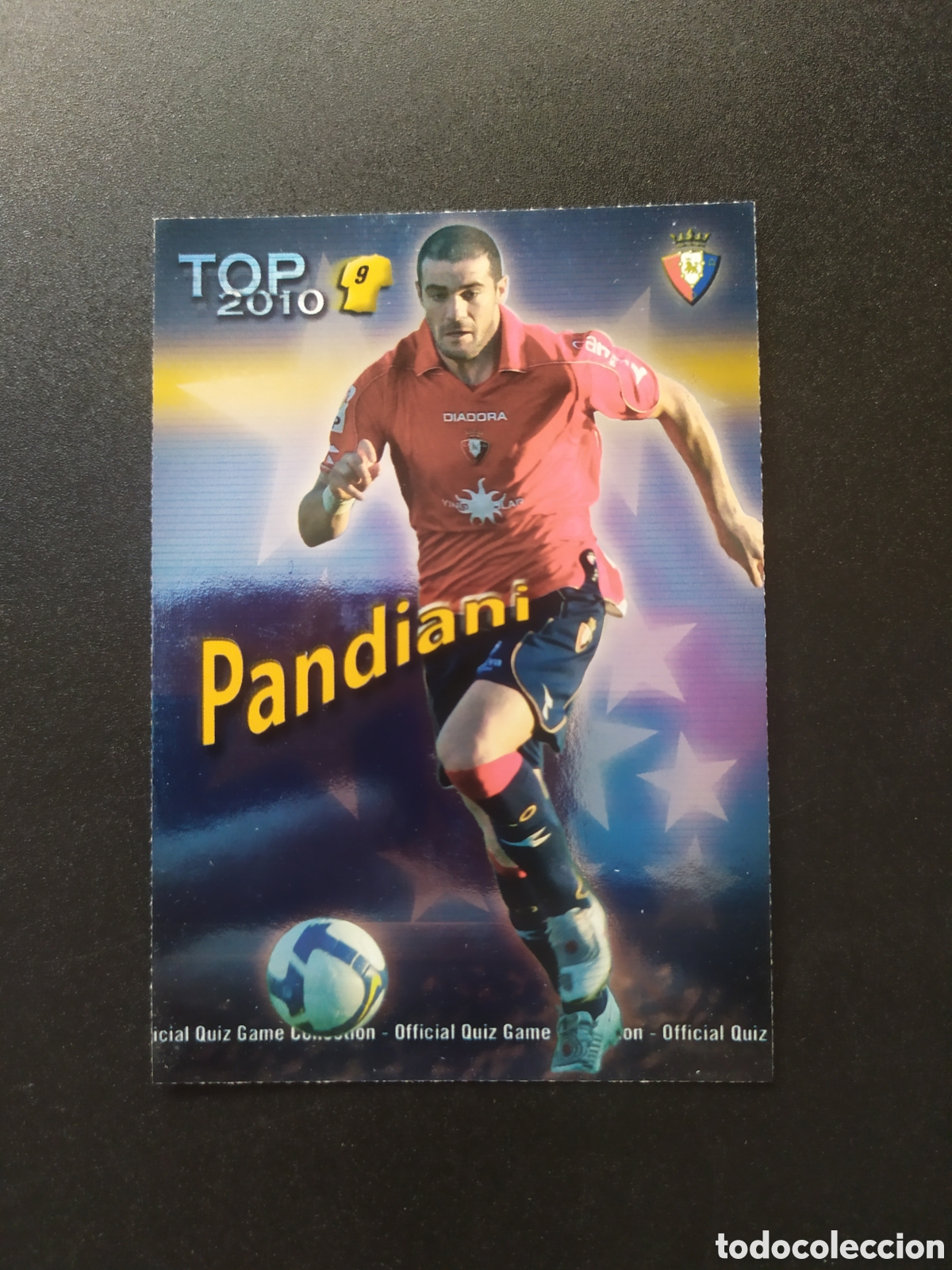 Cromos de f&uacute;tbol: Mundicromo fichas Liga 2009 2010 09 10 Pandiani top brillo azul n&deg; 627 Osasuna