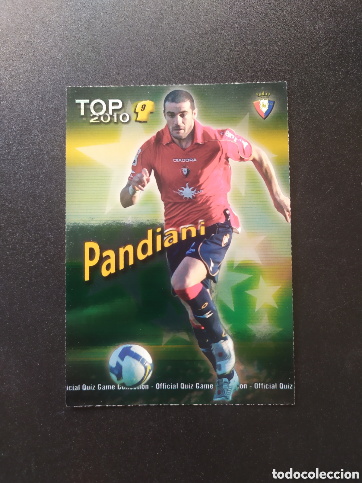 Cromos de f&uacute;tbol: Mundicromo fichas Liga 2009 2010 09 10 Pandiani top brillo verde n&deg; 627 Osasuna
