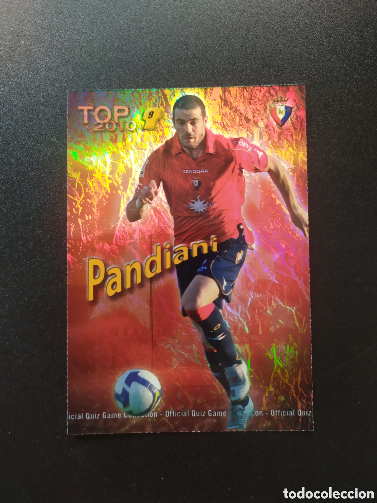 Cromos de f&uacute;tbol: Mundicromo fichas Liga 2009 2010 09 10 Pandiani top brillo jaspeado n&deg; 627 Osasuna