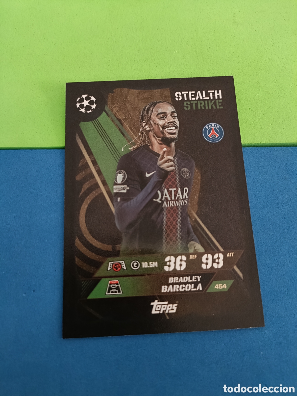 Cromos de f&uacute;tbol: Topps Match Attax 2025 2026 - Stealth Strike 454 Barcola