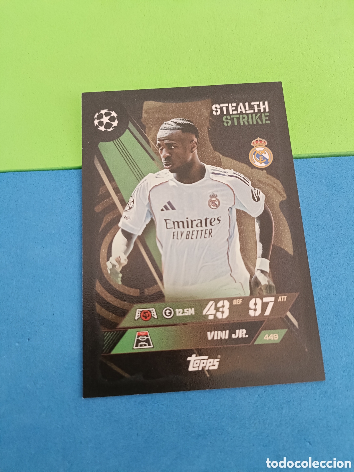 Cromos de f&uacute;tbol: Topps Match Attax 2025 2026 - Stealth Strike 449 Vinicius