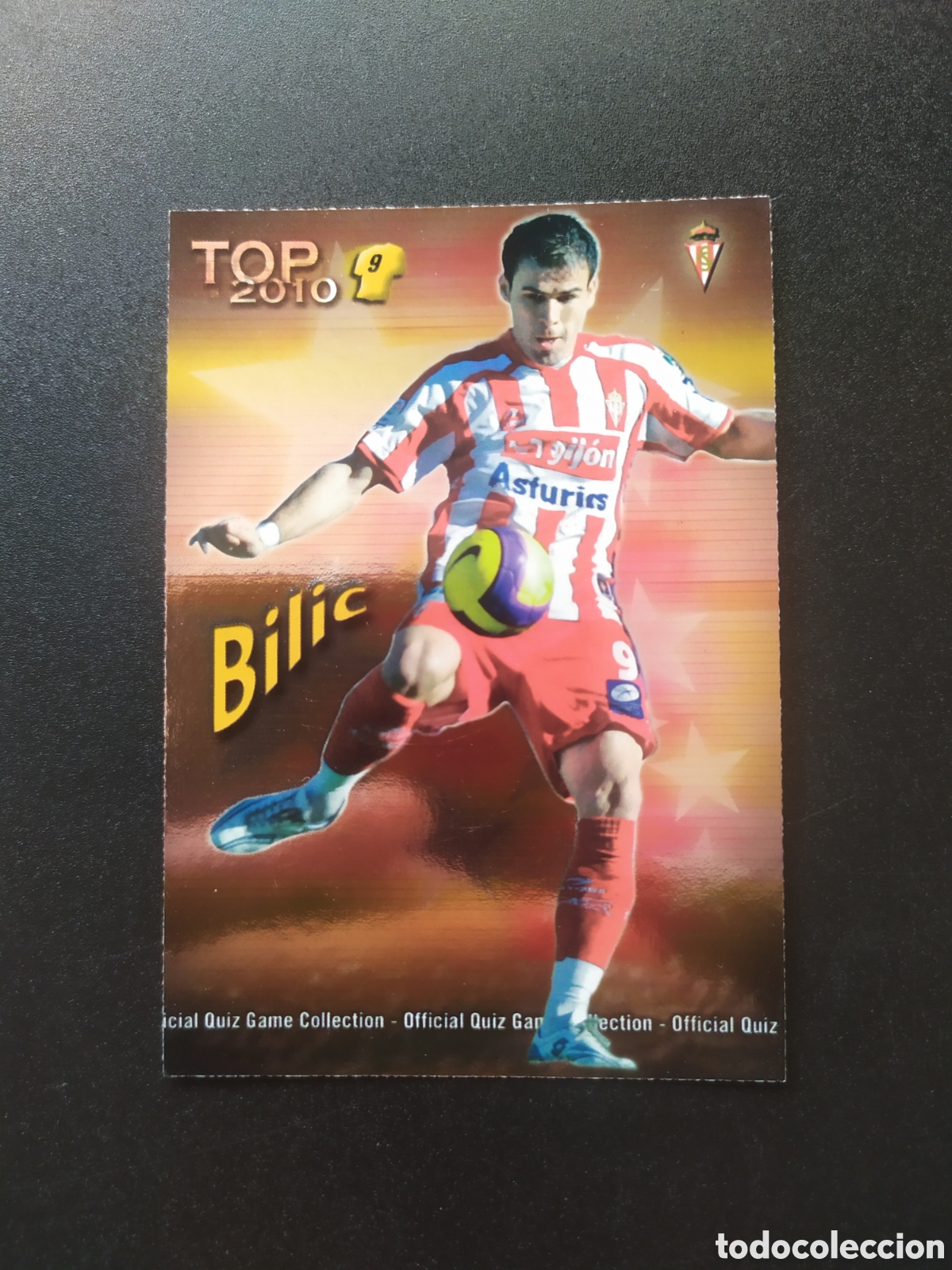 Cromos de f&uacute;tbol: Mundicromo fichas Liga 2009 2010 09 10 Bilic top brillo rojo n&deg; 628 Sporting Gijon