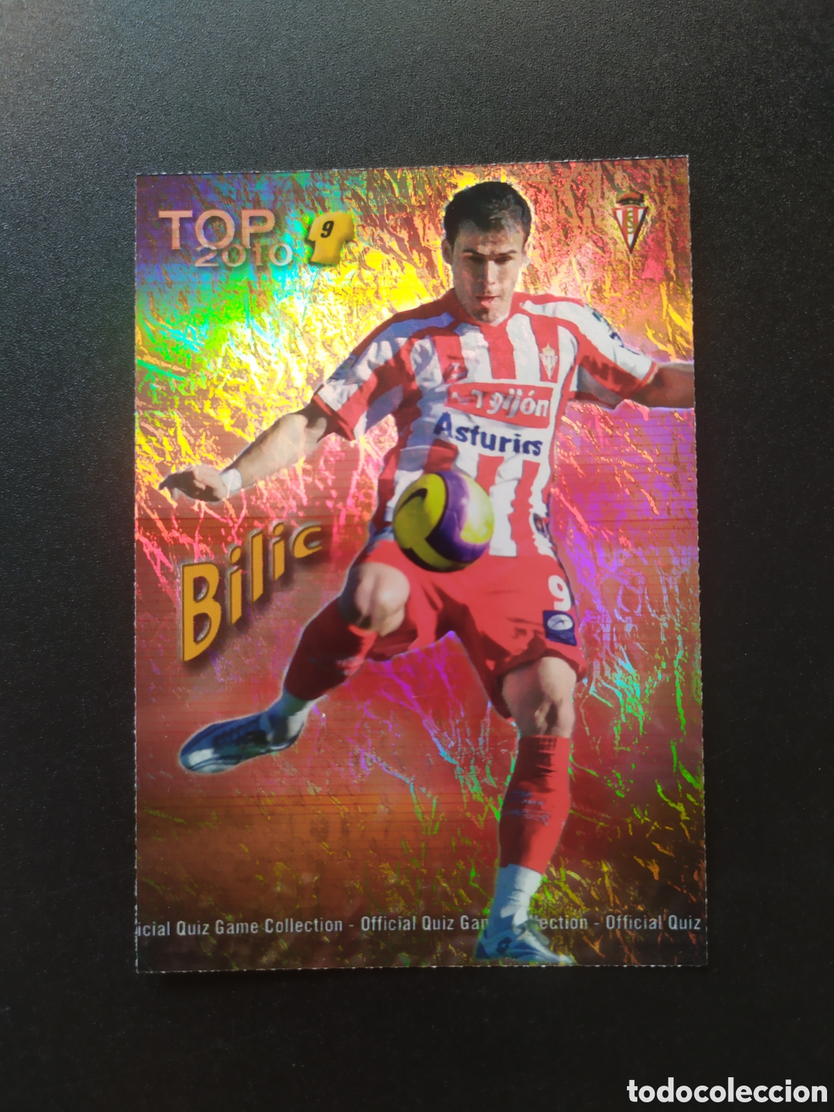 Cromos de f&uacute;tbol: Mundicromo fichas Liga 2009 2010 09 10 Bilic top brillo jaspeado n&deg; 628 Sporting Gijon