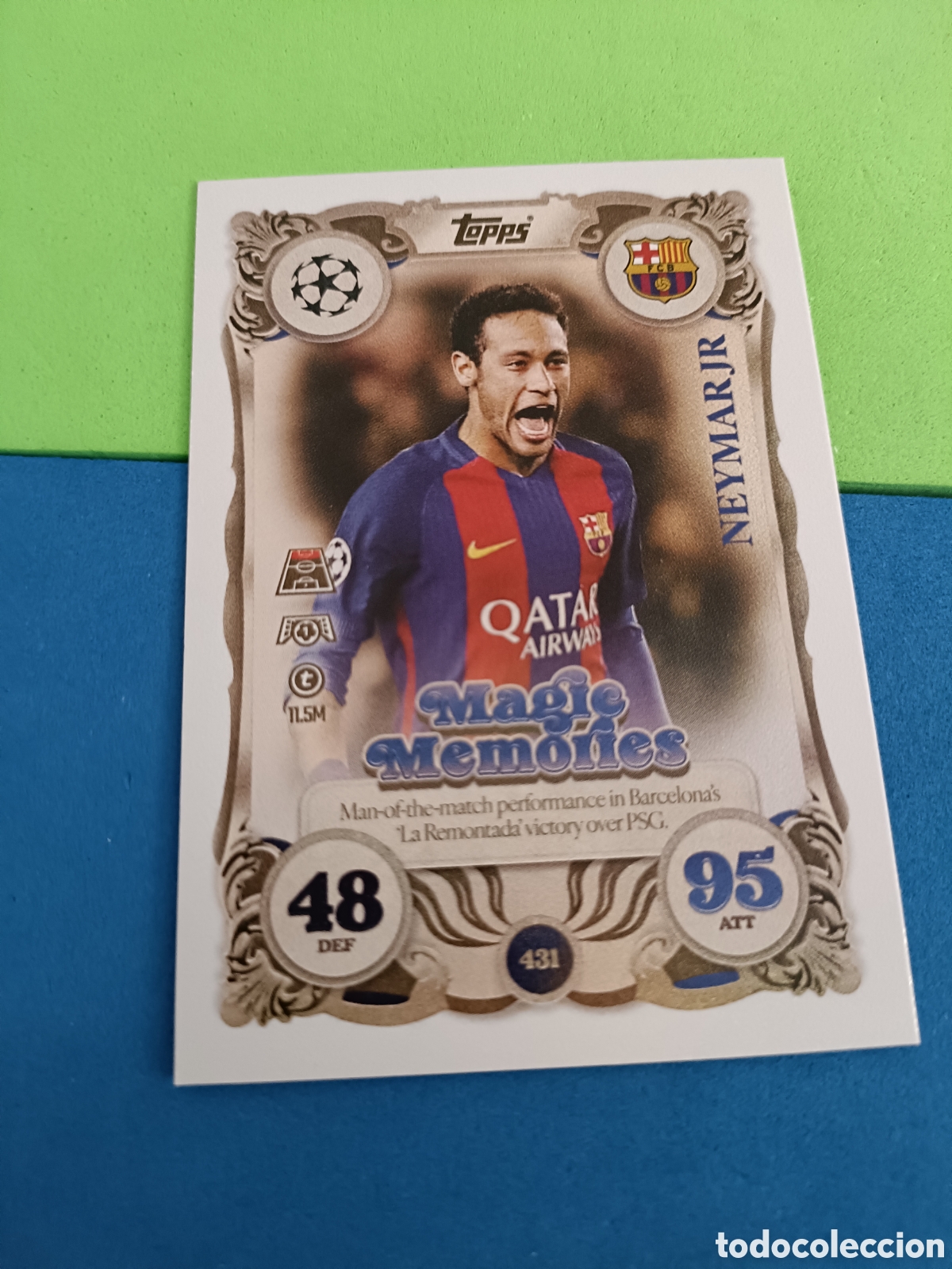 Cromos de f&uacute;tbol: Topps Match Attax 2025 2026 - Magic Memories 431 Neymar