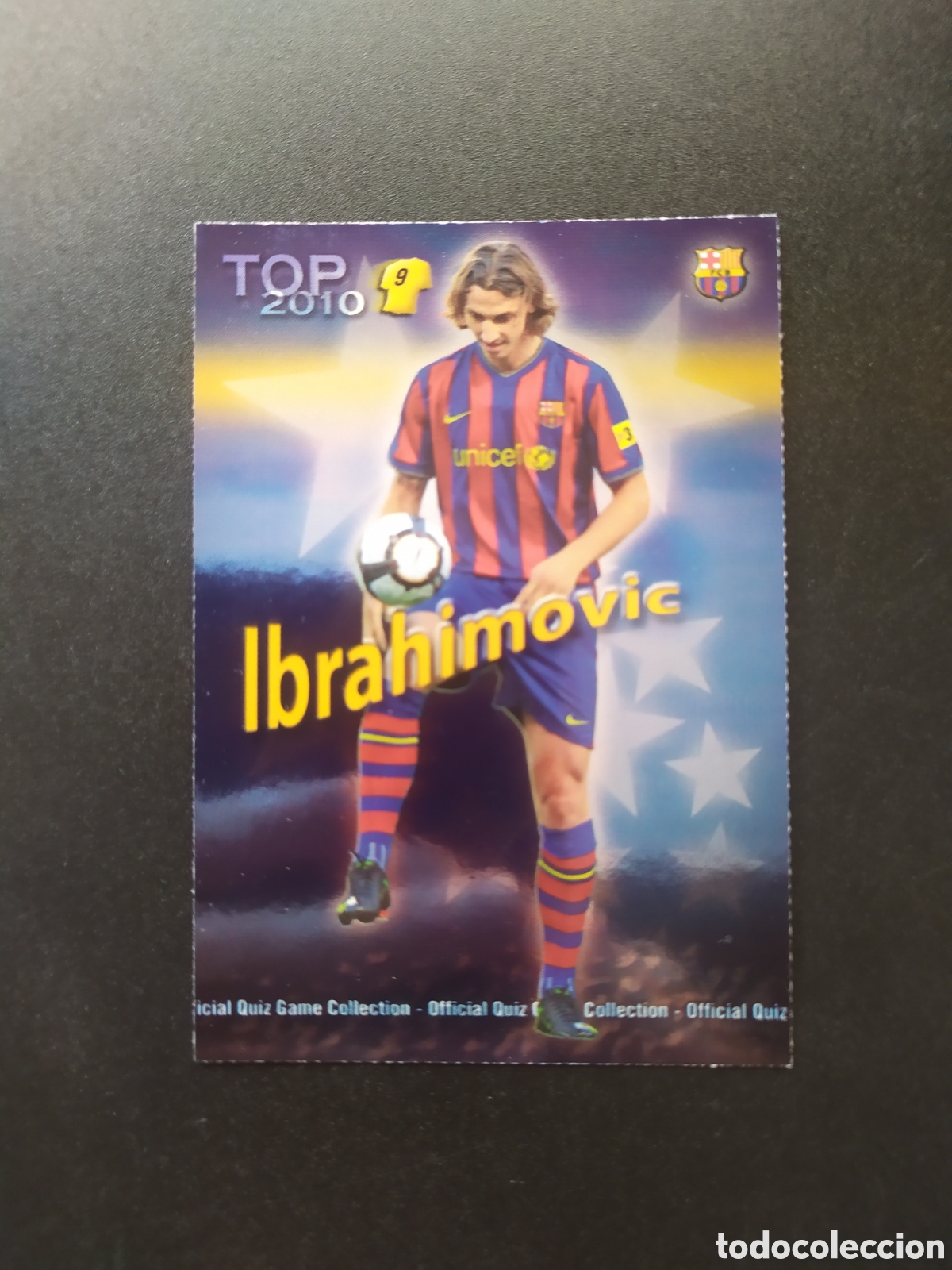 Cromos de f&uacute;tbol: Mundicromo fichas Liga 2009 2010 09 10 Ibrahimovic top brillo azul n&deg; 629 Barcelona
