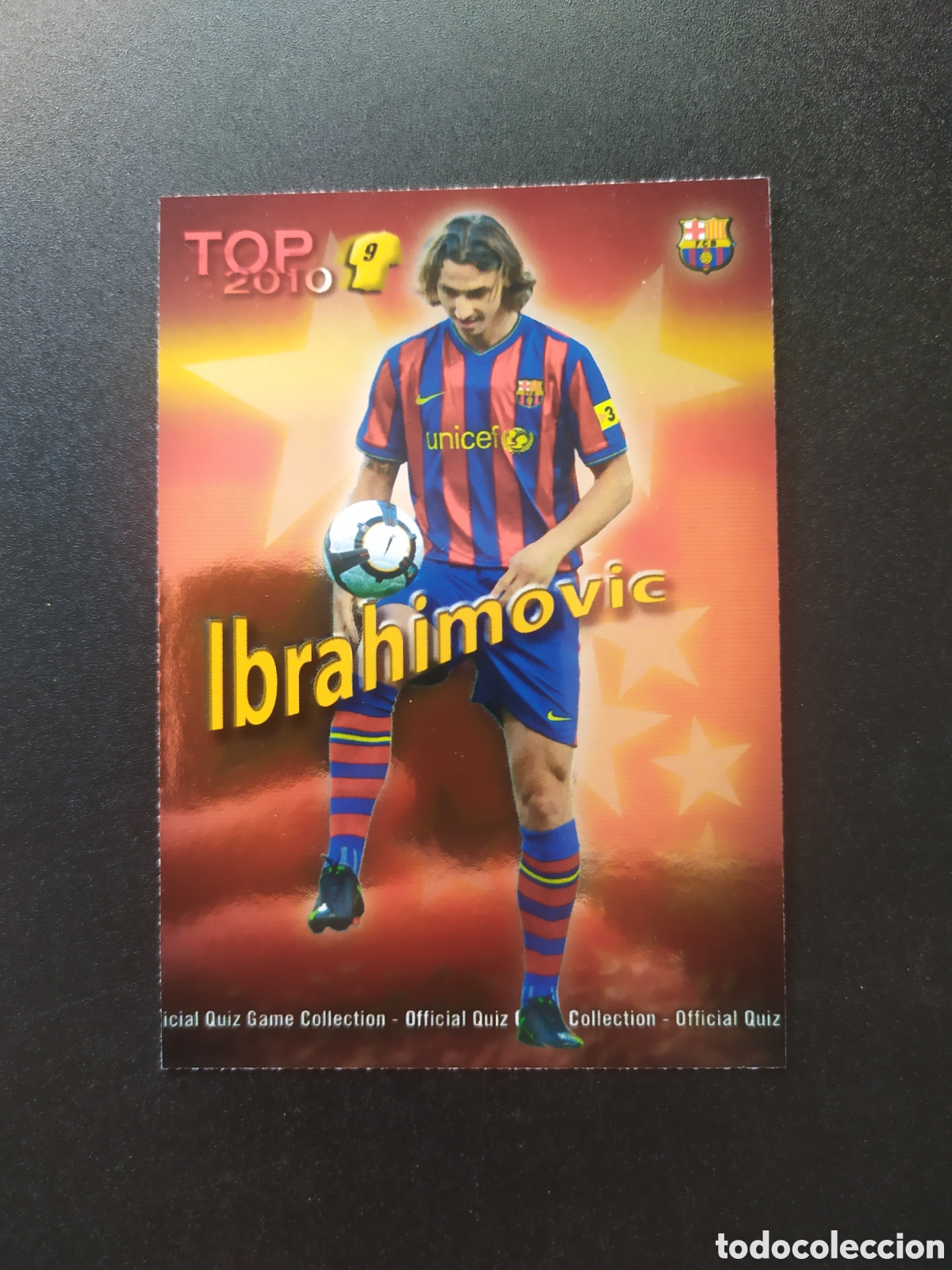 Cromos de f&uacute;tbol: Mundicromo fichas Liga 2009 2010 09 10 Ibrahimovic top brillo rojo n&deg; 629 Barcelona