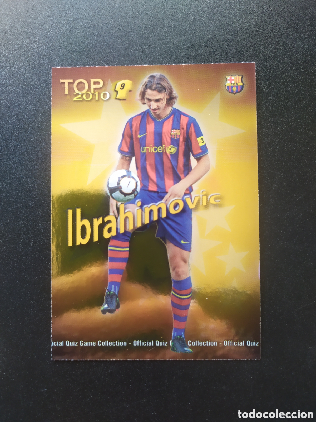 Cromos de f&uacute;tbol: Mundicromo fichas Liga 2009 2010 09 10 Ibrahimovic top brillo dorado n&deg; 629 Barcelona