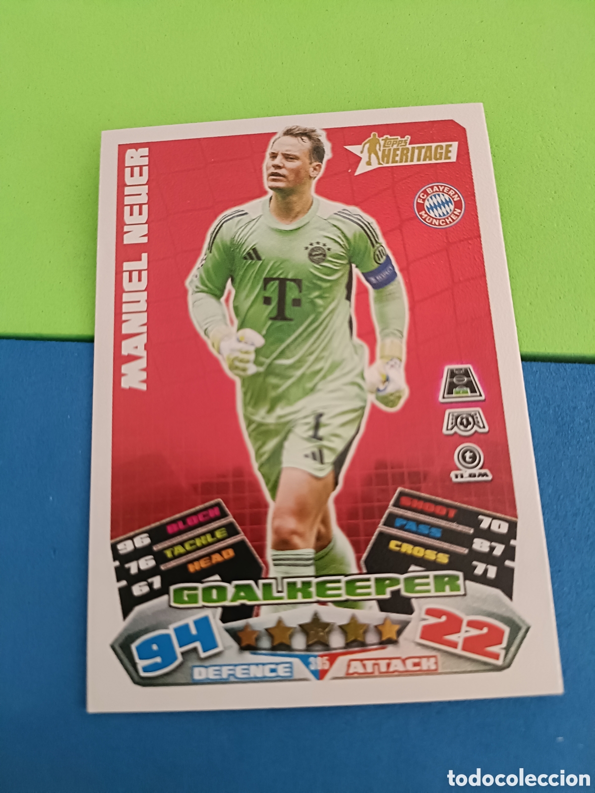Cromos de f&uacute;tbol: Topps Match Attax 2025 2026 - Heritage 395 Neuer