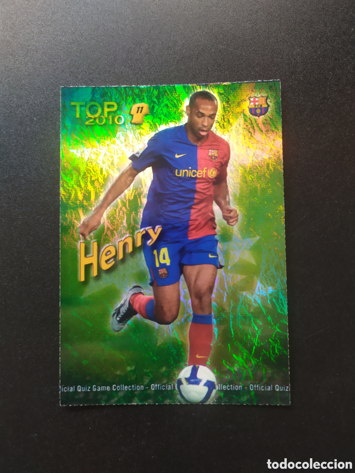 Cromos de f&uacute;tbol: Mundicromo fichas Liga 2009 2010 09 10 Henry top brillo jaspeado n&deg; 631 Barcelona
