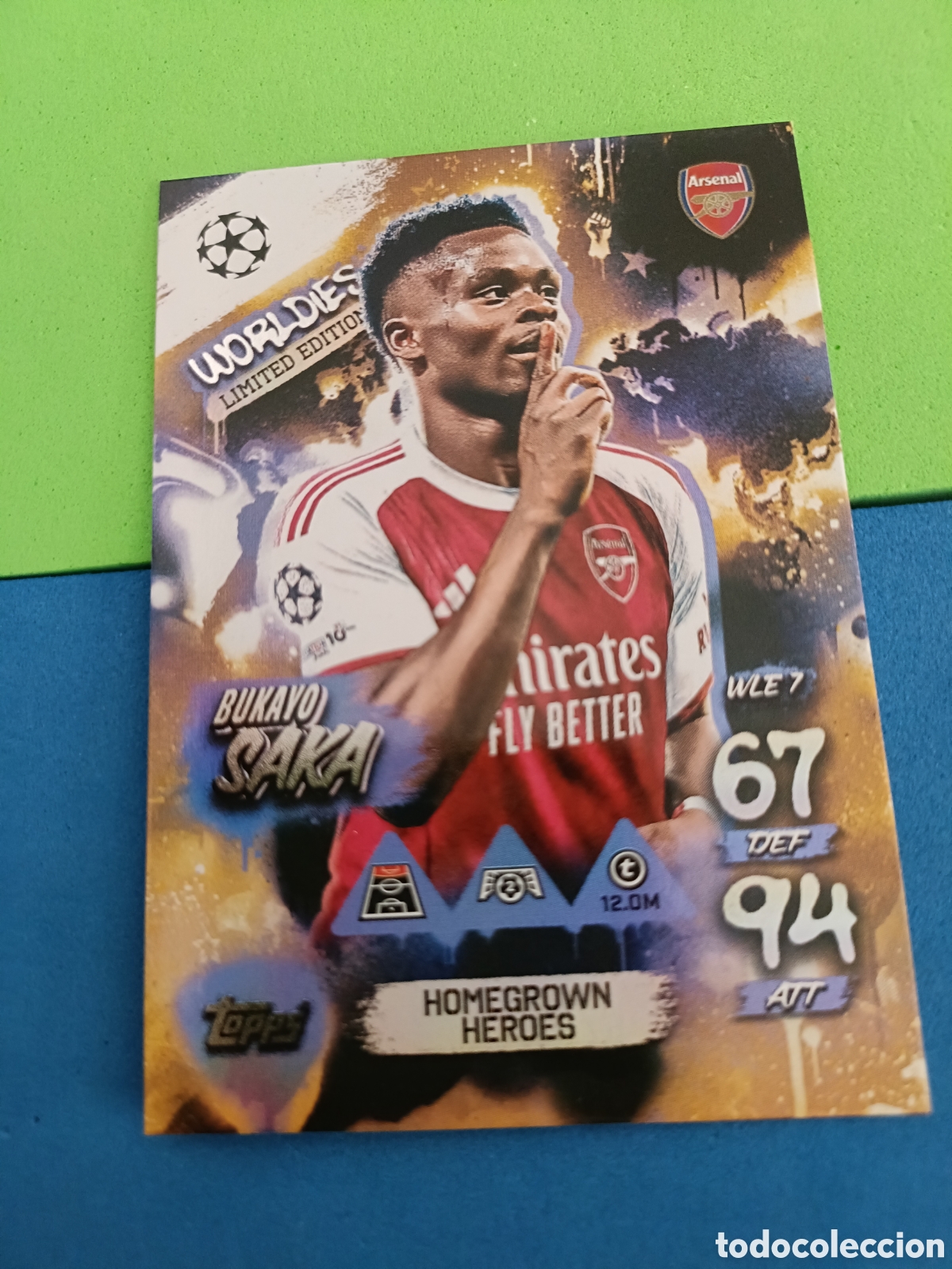 Cromos de f&uacute;tbol: Topps Match Attax 2025 2026 - Limited Edition Worldies WLE7 Saka