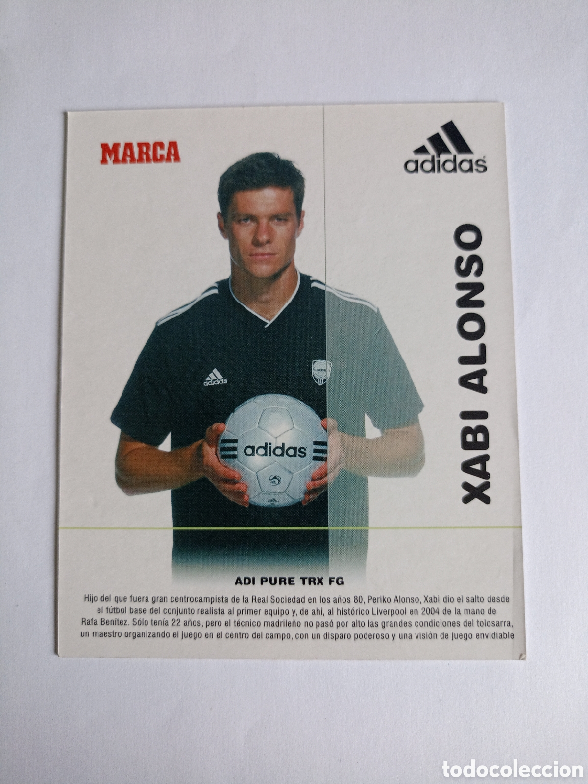 Cromos de f&uacute;tbol: Tarjeta ficha marca Xabi Alonso