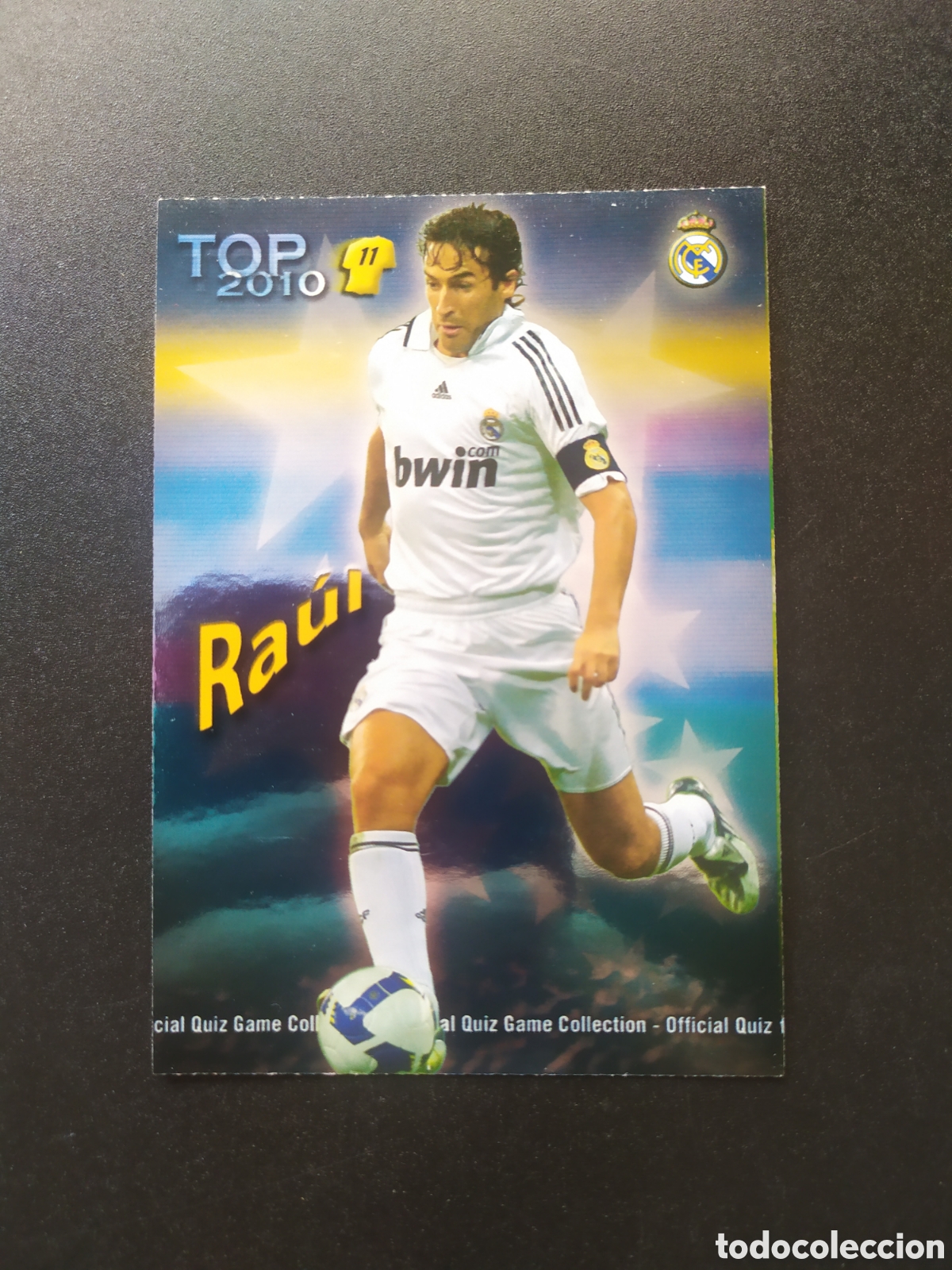 Cromos de f&uacute;tbol: Mundicromo fichas Liga 2009 2010 09 10 Ra&uacute;l top brillo azul n&deg; 632 Real Madrid
