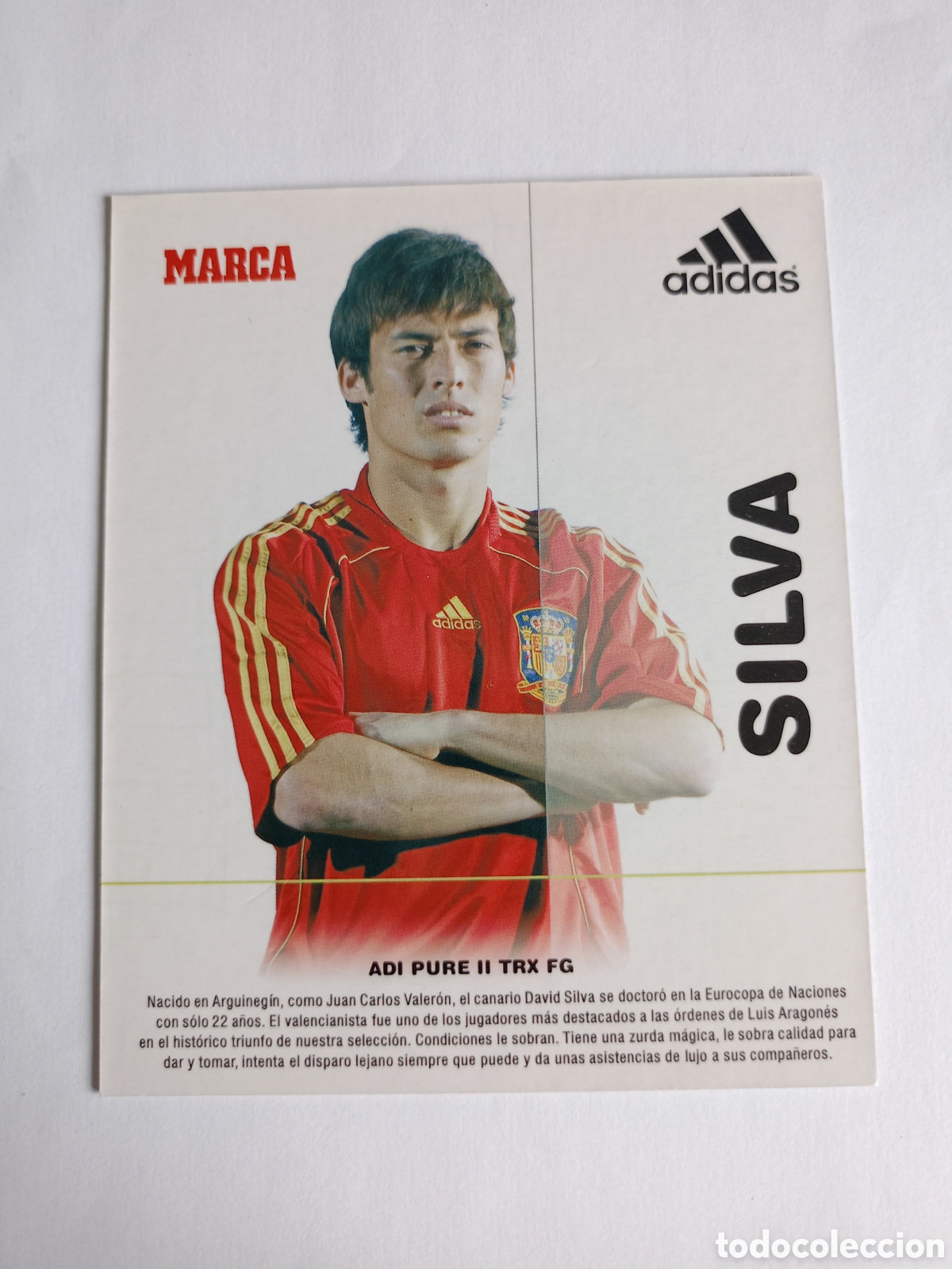 Cromos de f&uacute;tbol: Tarjeta ficha marca Silva