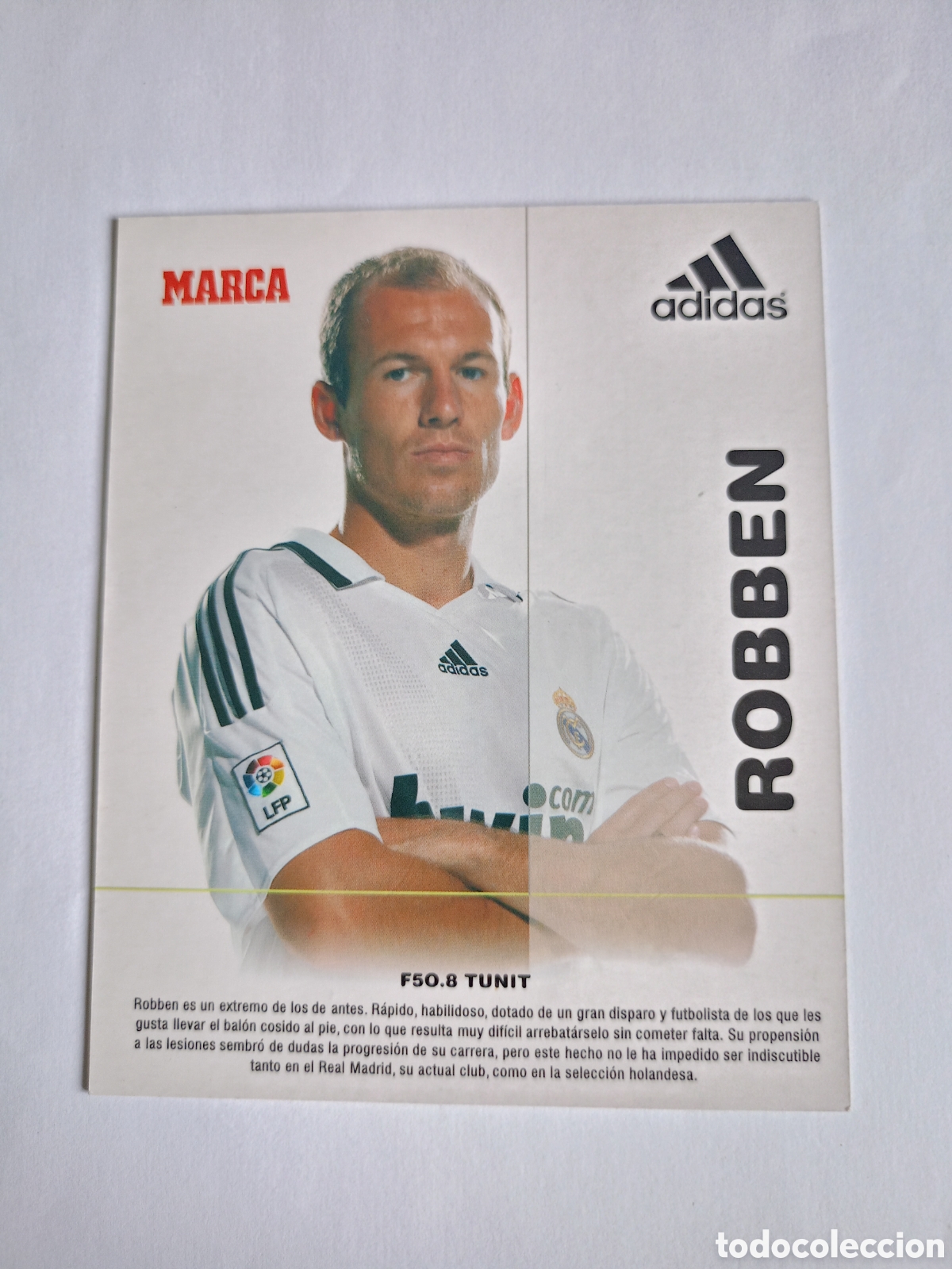 Cromos de f&uacute;tbol: Tarjeta ficha marca Robben - Foto 1