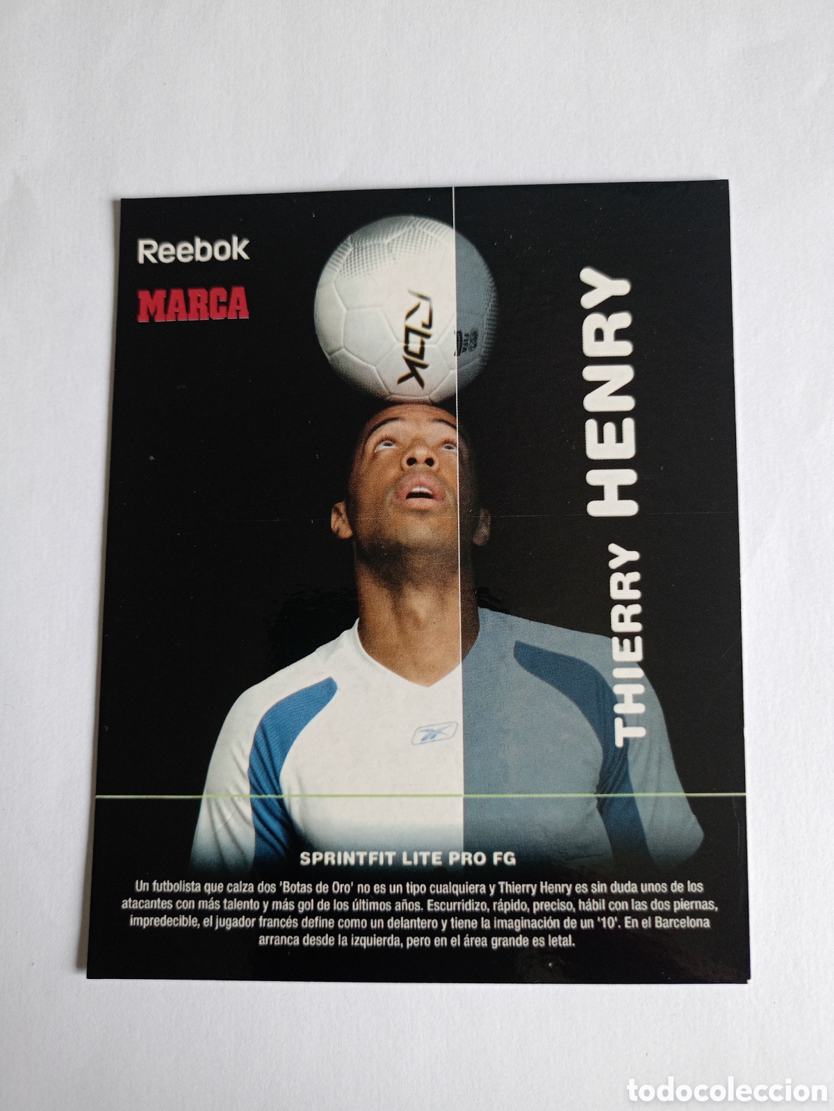 Cromos de f&uacute;tbol: Tarjeta ficha marca Henry