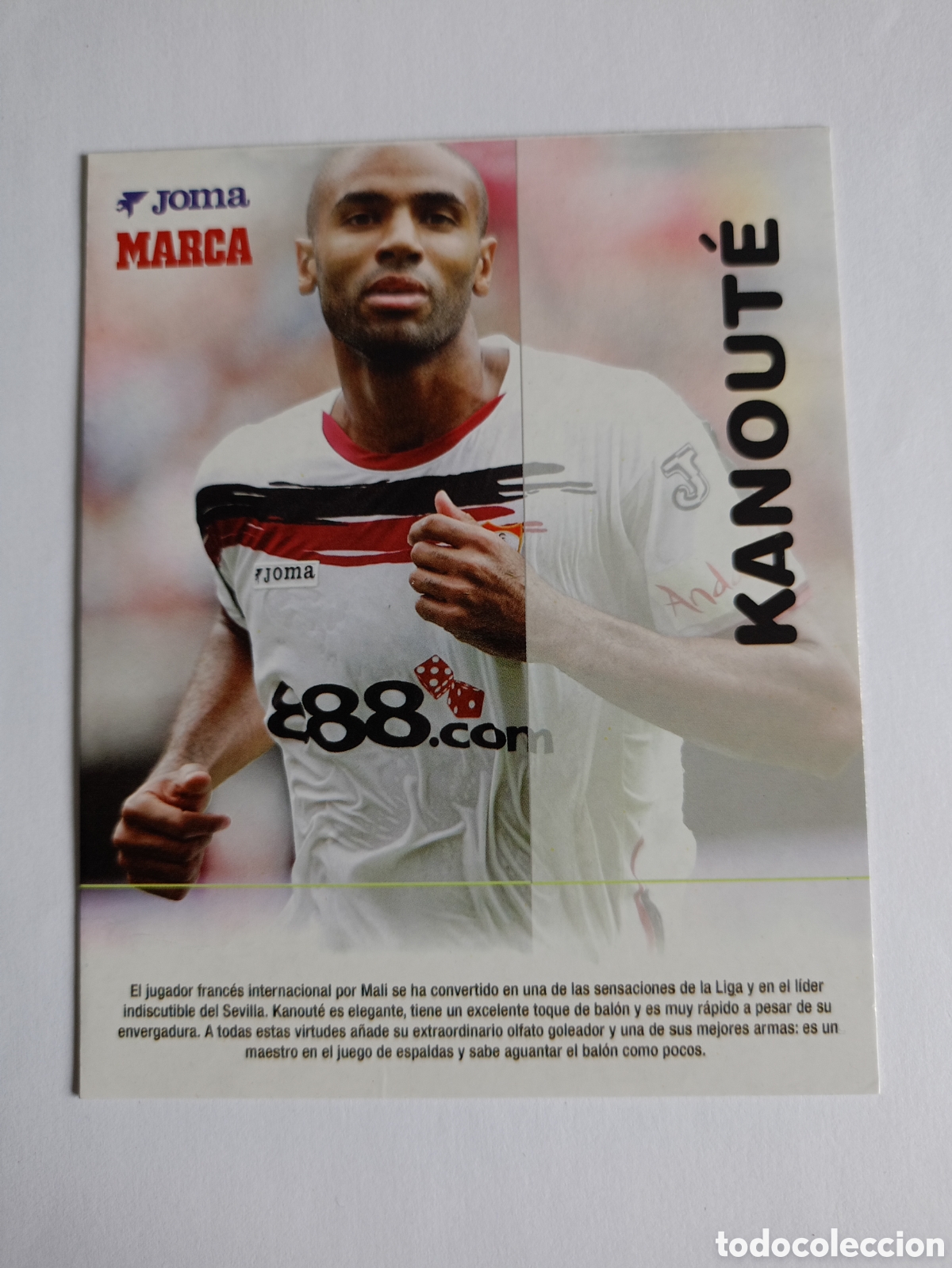 Cromos de f&uacute;tbol: Tarjeta ficha marca Kanoute