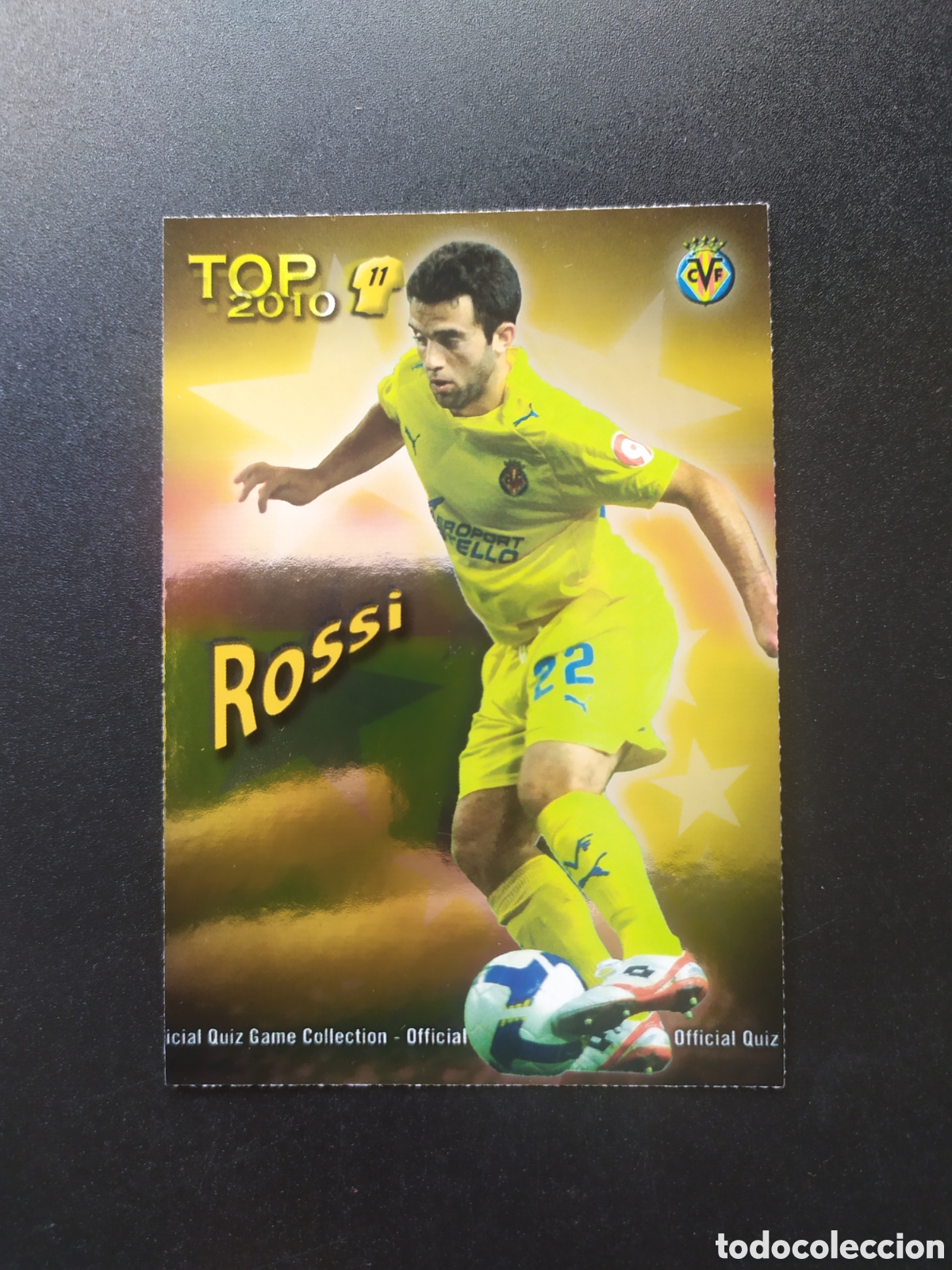 Cromos de f&uacute;tbol: Mundicromo fichas Liga 2009 2010 09 10 Rossi top brillo dorado n&deg; 634 Villarreal