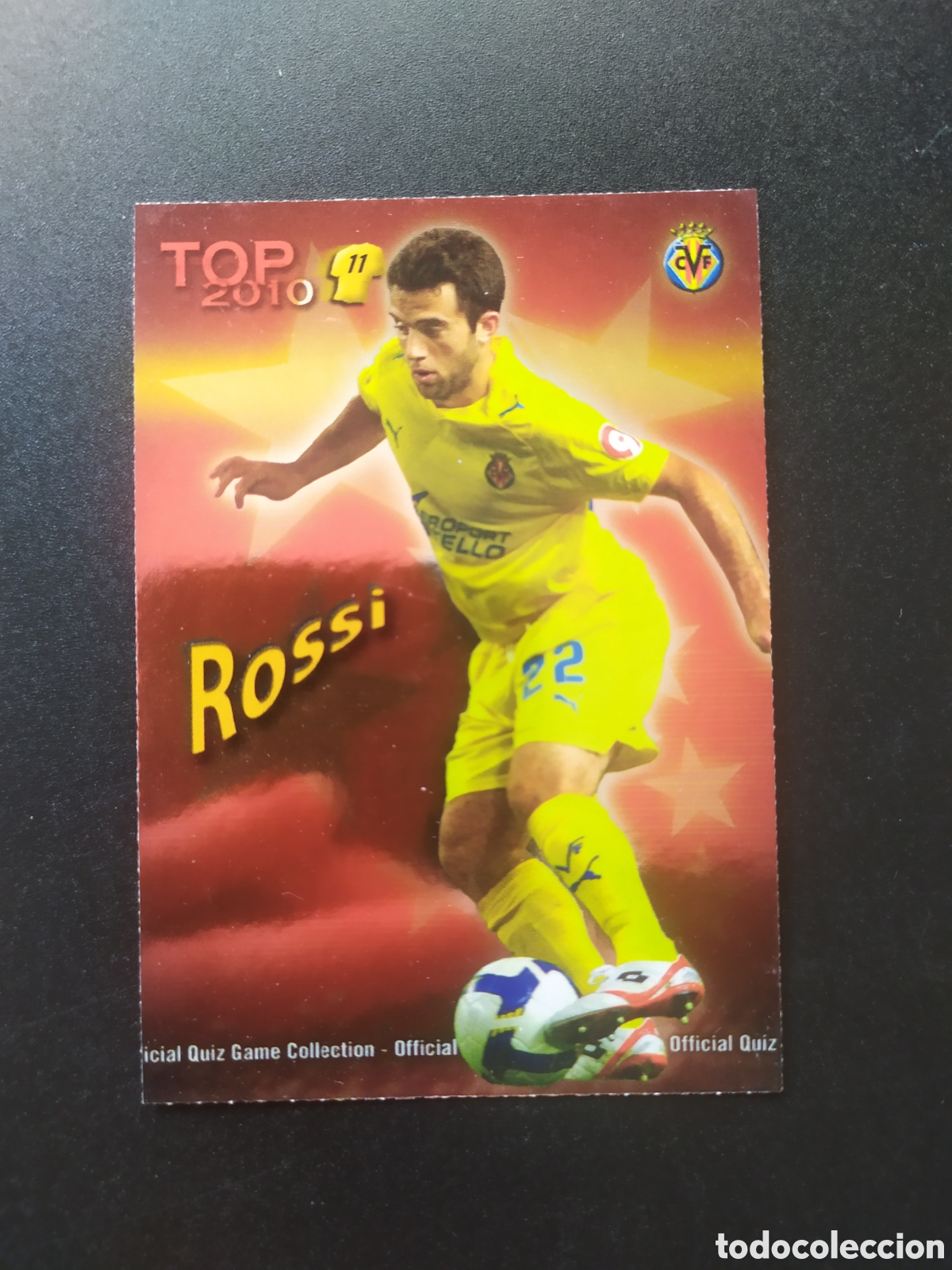 Cromos de f&uacute;tbol: Mundicromo fichas Liga 2009 2010 09 10 Rossi top brillo rojo n&deg; 634 Villarreal