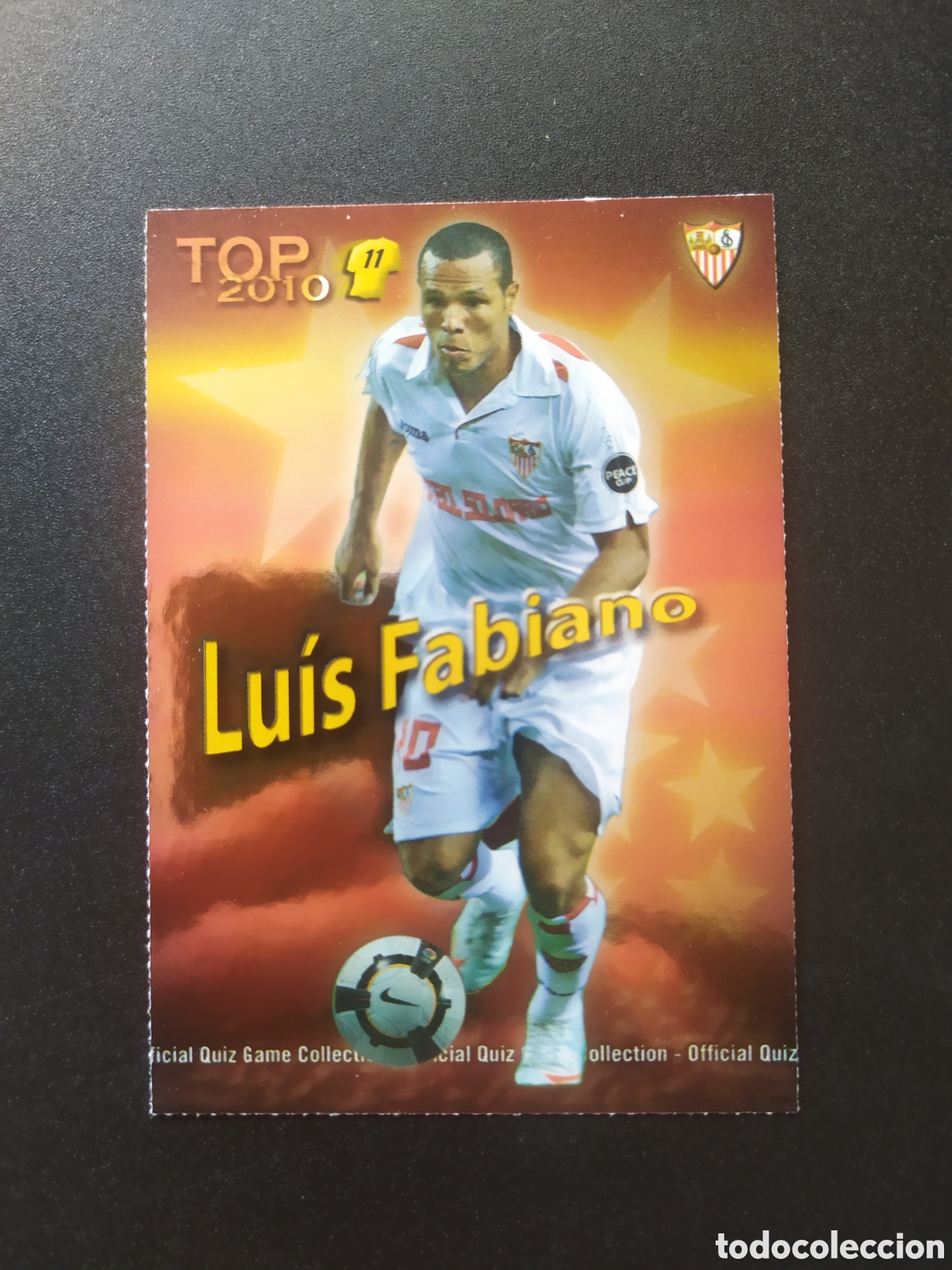 Cromos de f&uacute;tbol: Mundicromo fichas Liga 2009 2010 09 10 Luis Fabiano top brillo rojo n&deg; 636 Sevilla