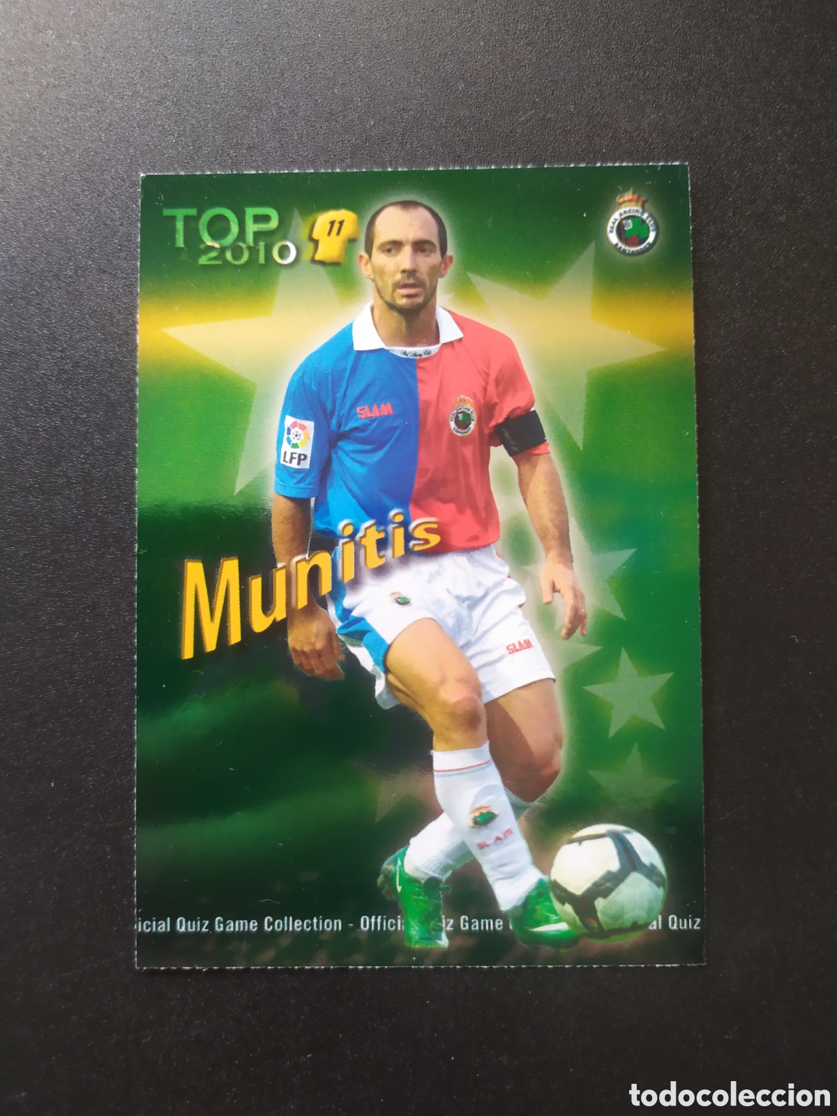 Cromos de f&uacute;tbol: Mundicromo fichas Liga 2009 2010 09 10 Munitis top brillo verde n&deg; 639 Racing Santander