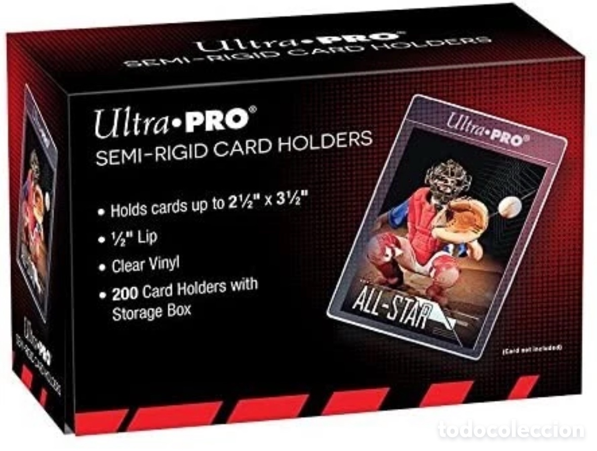 Cromos de f&uacute;tbol: Ultra Pro Semi-Rigid Card Holders 1/2&rdquo; Lip 200 Box Cgc Pokemon YuGiOh Magic